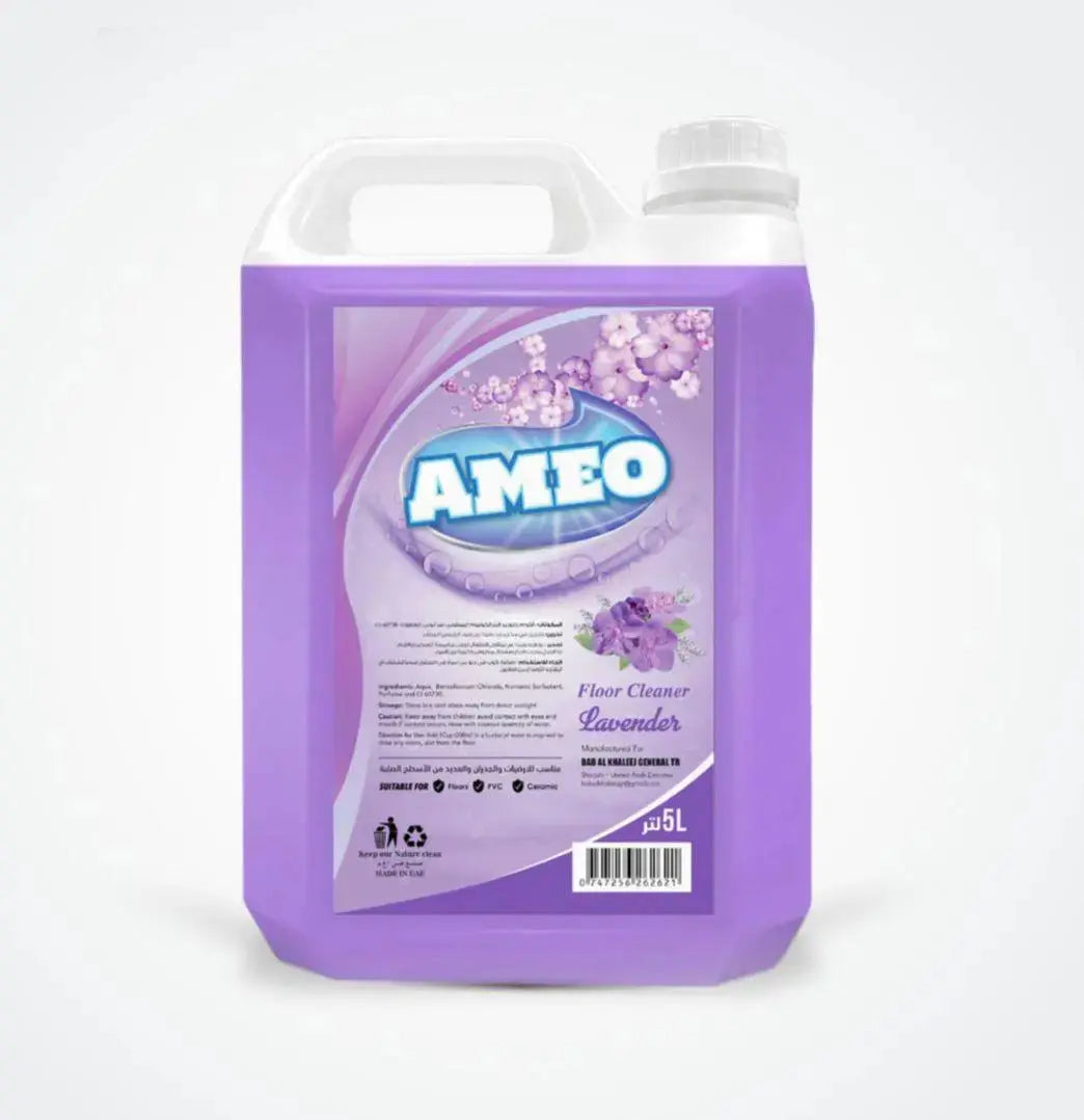 Ameo-Floor-Cleaner-The-Perfect-Cleaning-Solution-for-Large-Spaces-Lavender-Scent-5Lx4-1-Carton Marino.AE