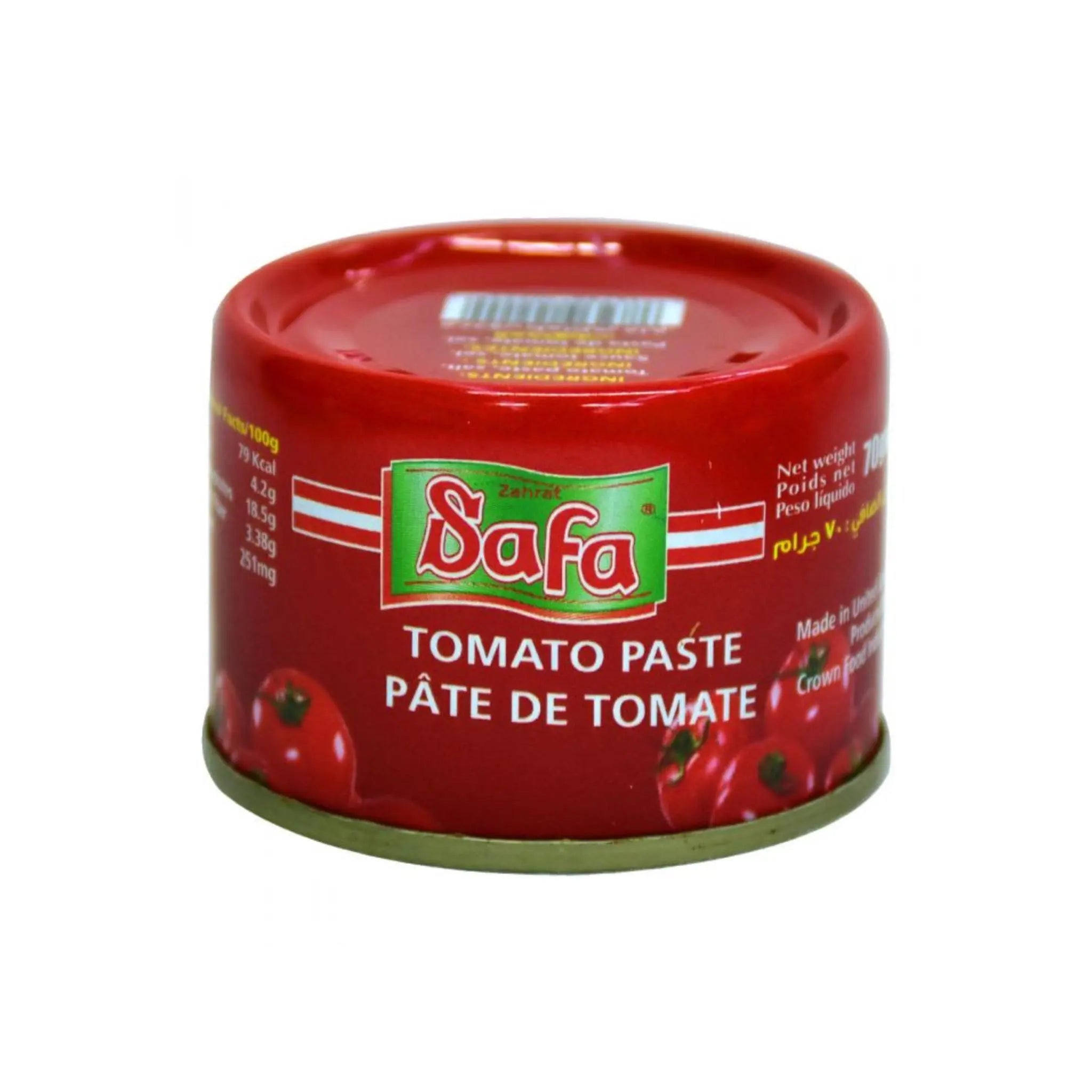 Zahrat Safa Tomato Paste 18/20 - 70gx100 (1 carton) Marino.AE