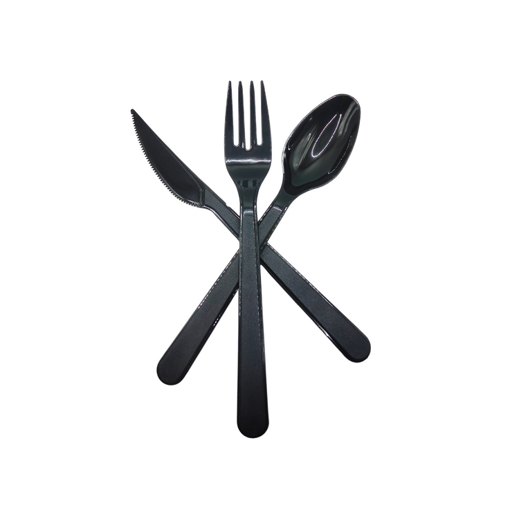 Plastic Cutlery Set with Napkin - Knife Fork Spoon Napkin (1000 x 1) Nika Pack