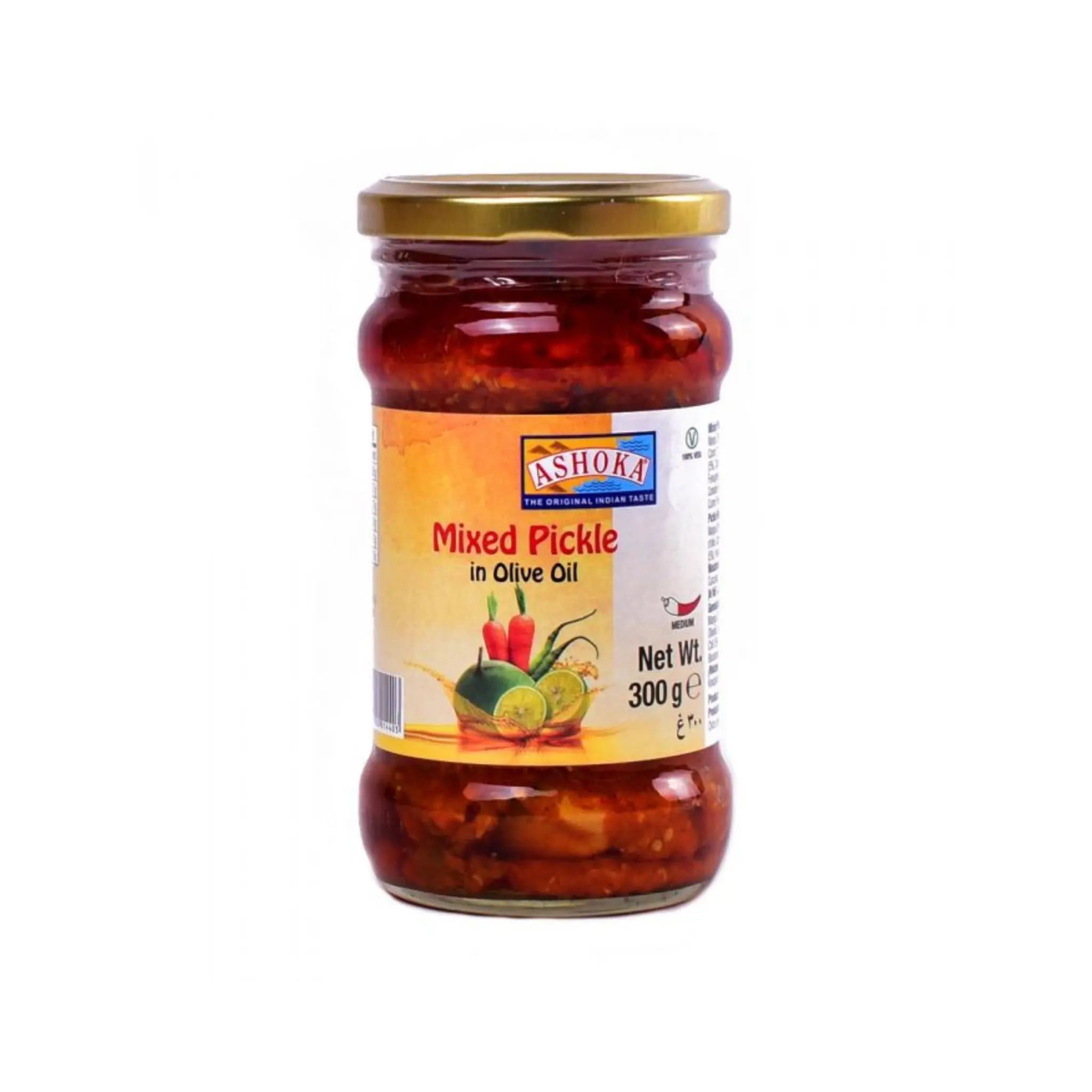 ASHOKA MIXED PICKLE IN OLIVE OIL - 6x300GM Marino.AE