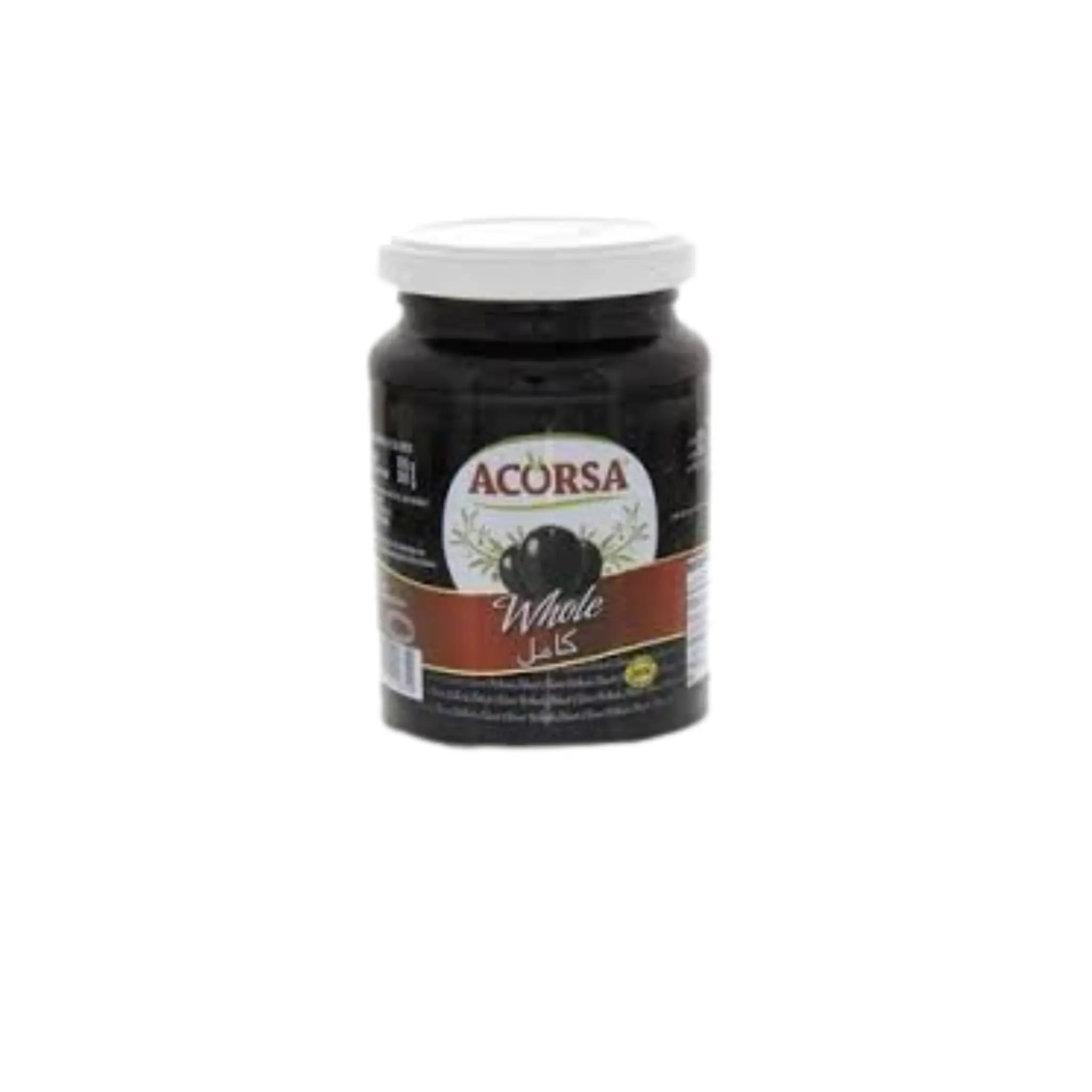 Acorsa Whole Black Olives - 1x3x200g (1 carton) Marino.AE