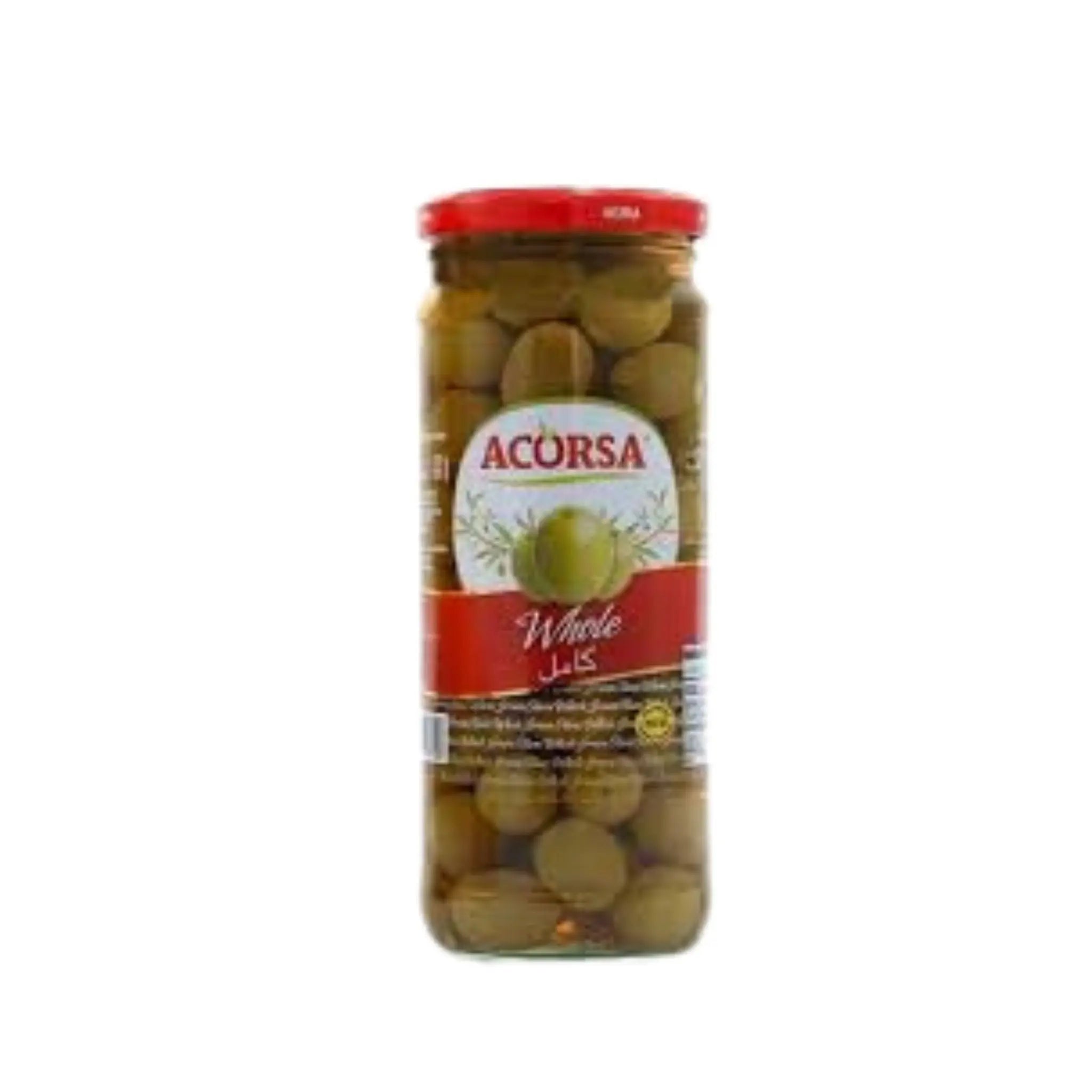Acorsa Whole Green  Olives - 12x285g (1 carton) Marino.AE