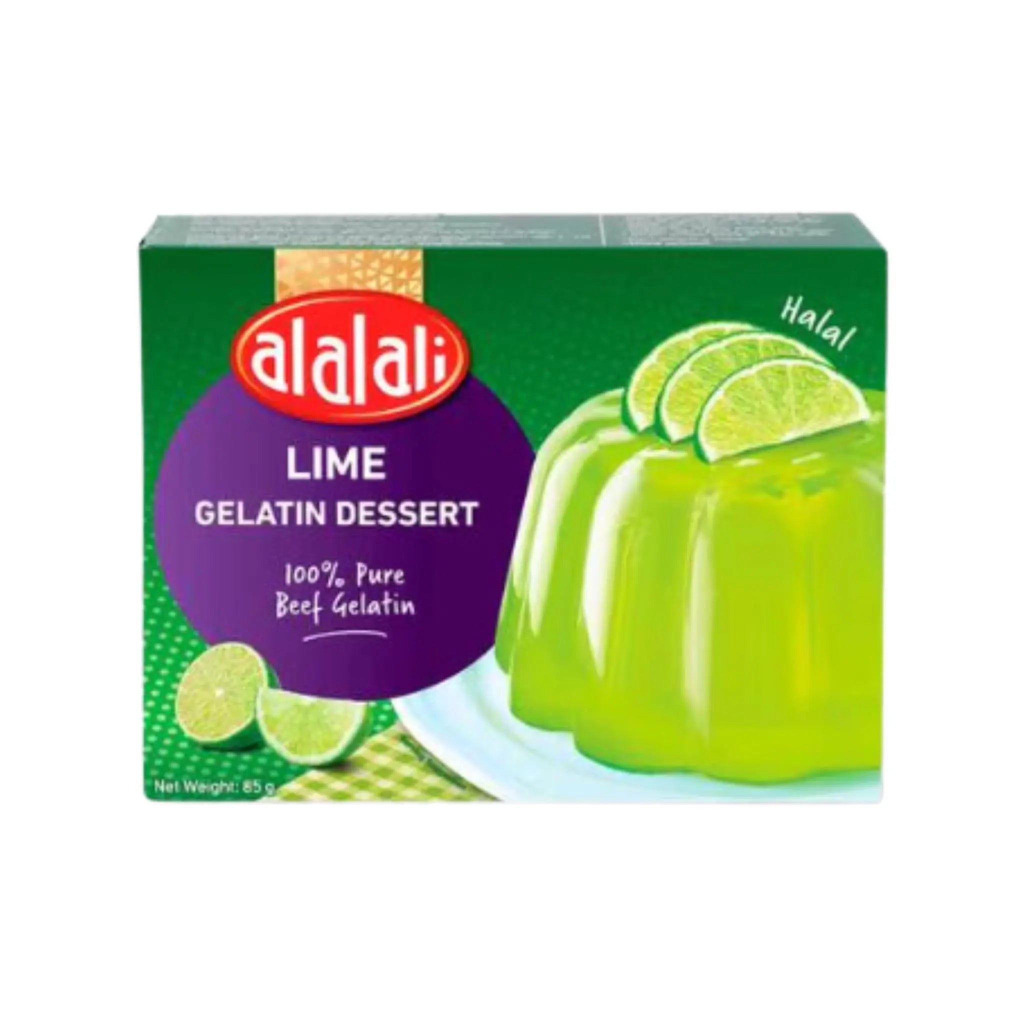 Al Alali Lime Gelatin Dessert - 72x85g (1 Carton) - Marino.AE