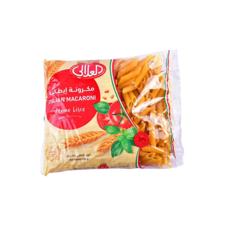 Al Alali Macaroni Penne Lisce - 20x450g (1 Carton) - Marino.AE