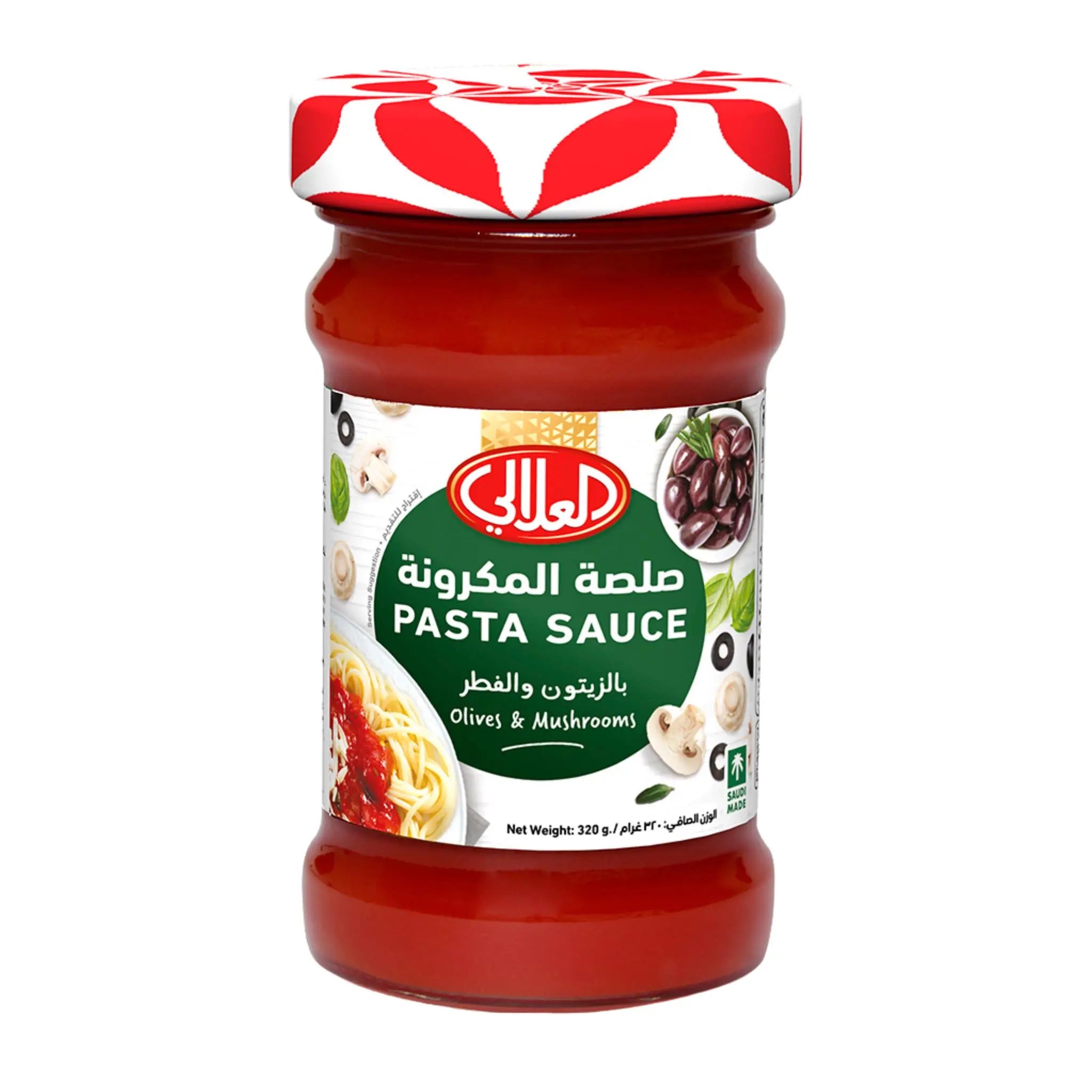 Al Alali Pasta Sauce Olives & Mushrooms 320g - 12x320g (1 carton) - Marino.AE