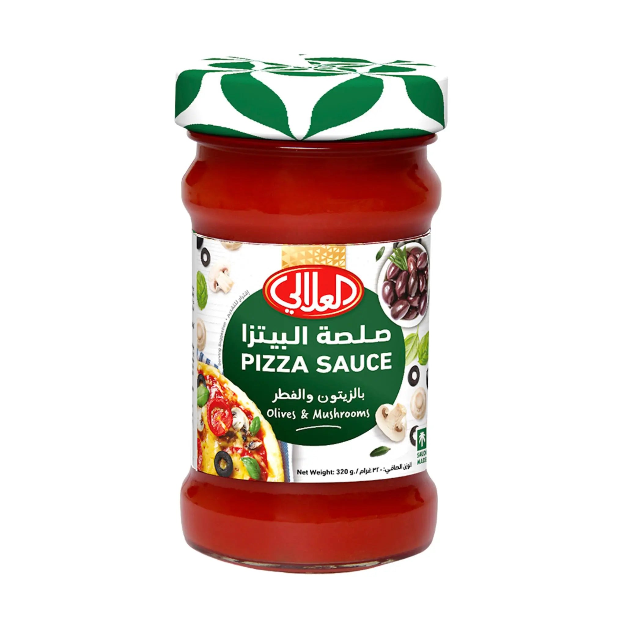 Al Alali Pizza Sauce Olives & Mushrooms 320g - 12x320g (1 carton) - Marino.AE