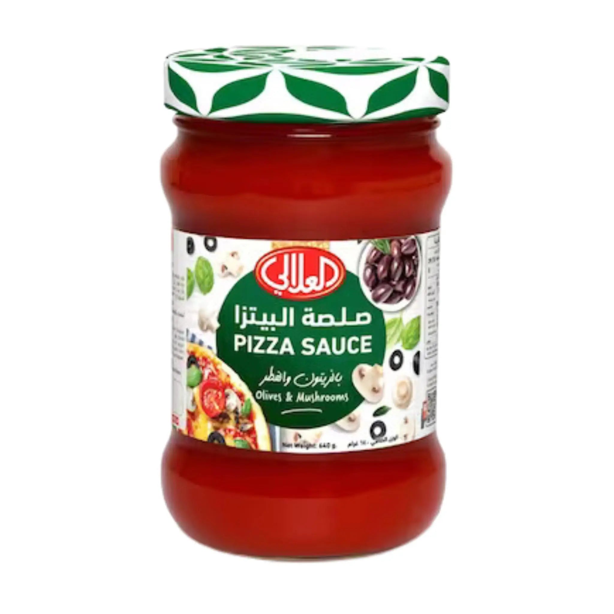 Al Alali Pizza Sauce Olives & Mushrooms 640g - 12x640g (1 carton) - Marino.AE