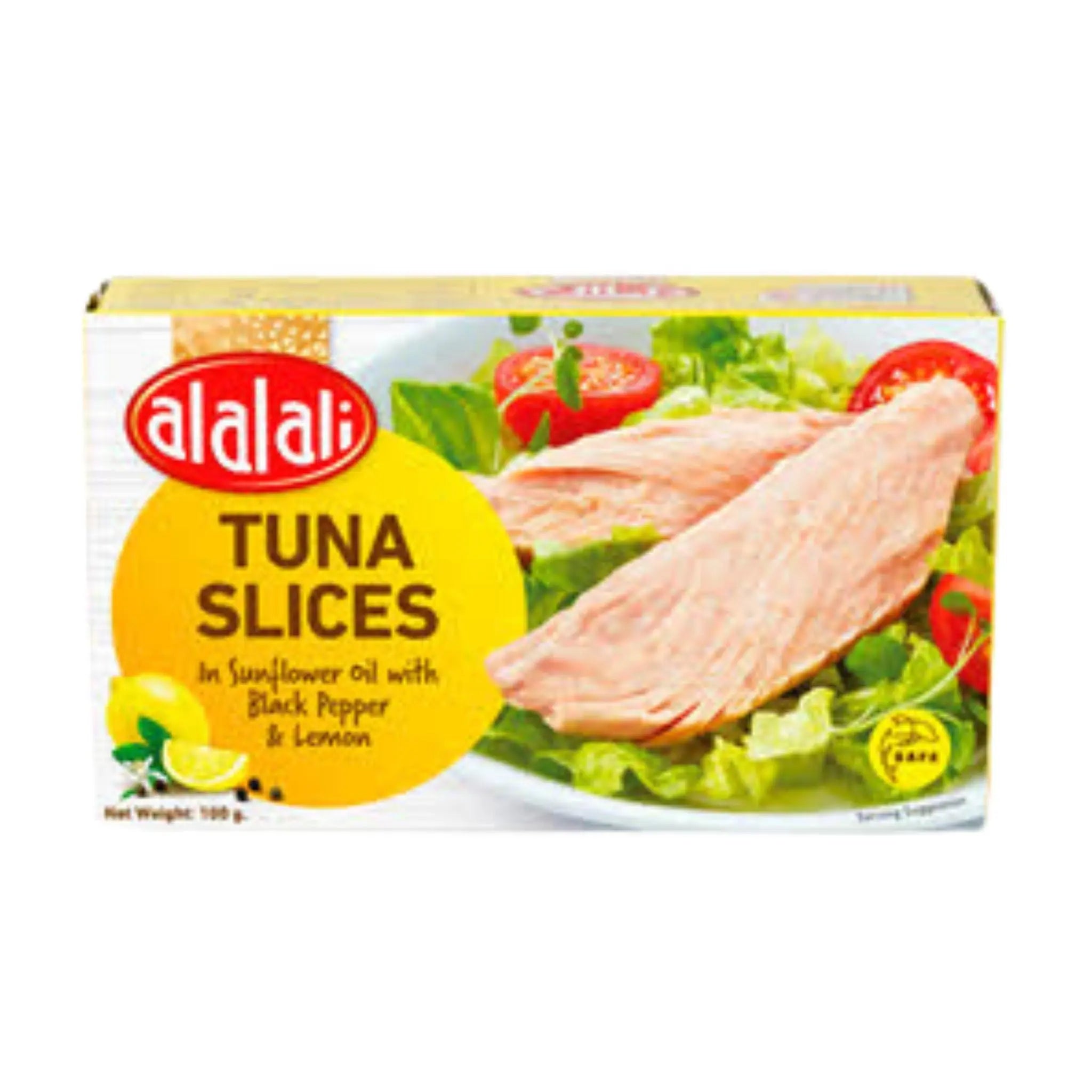 Al Alali Tuna Slices with Pepper & Lemon in Sunflower Oil - 24x100g (1 Carton) Marino.AE