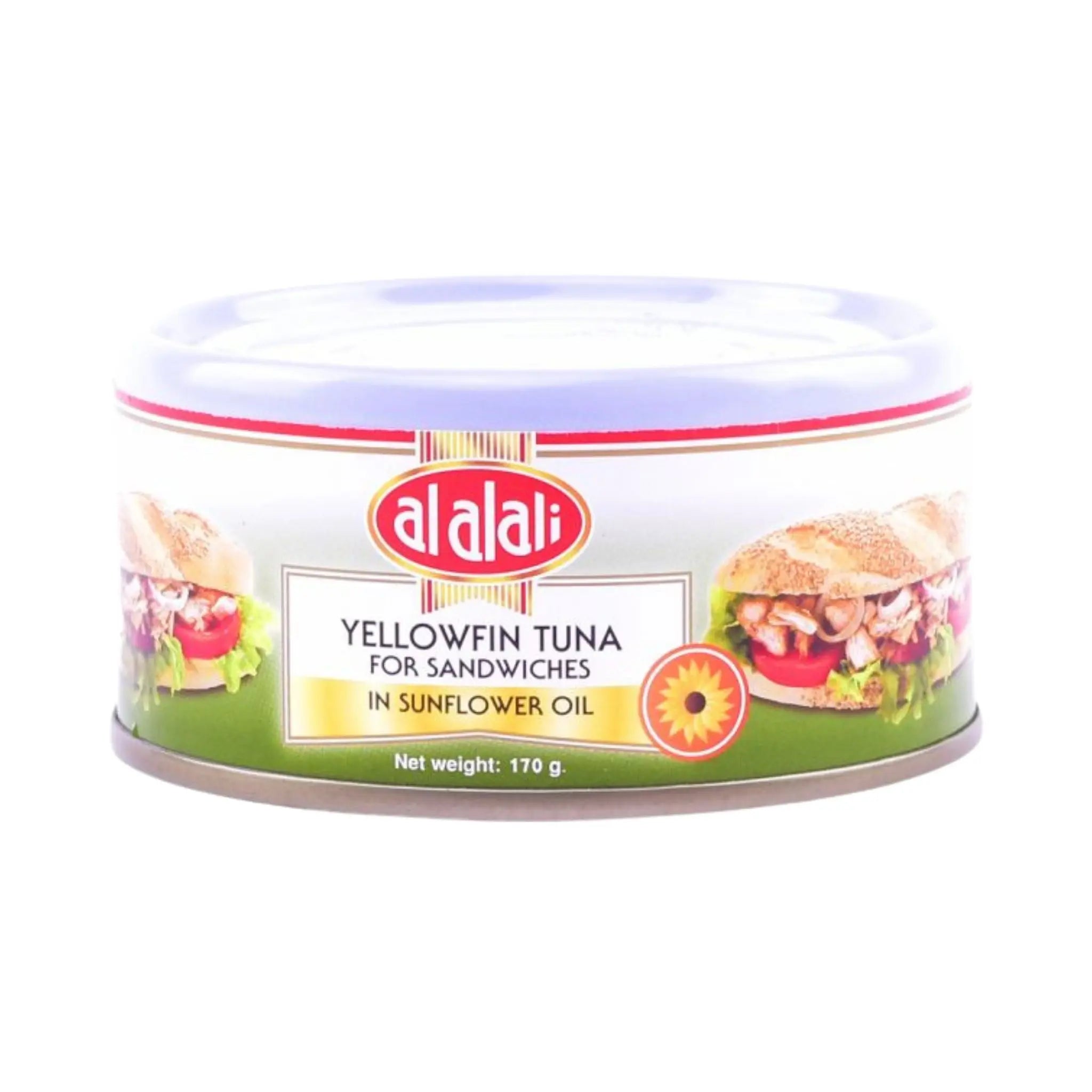 Al Alali Yellowfin Tuna Sandwich Sunflower Oil - 48x170g (1 Carton) Marino.AE