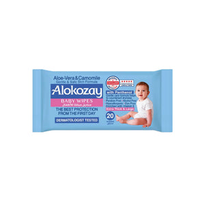 Alokozay Baby Wet Wipes - Aloe-Vera & Camomile - 20 Wipes Marino.AE