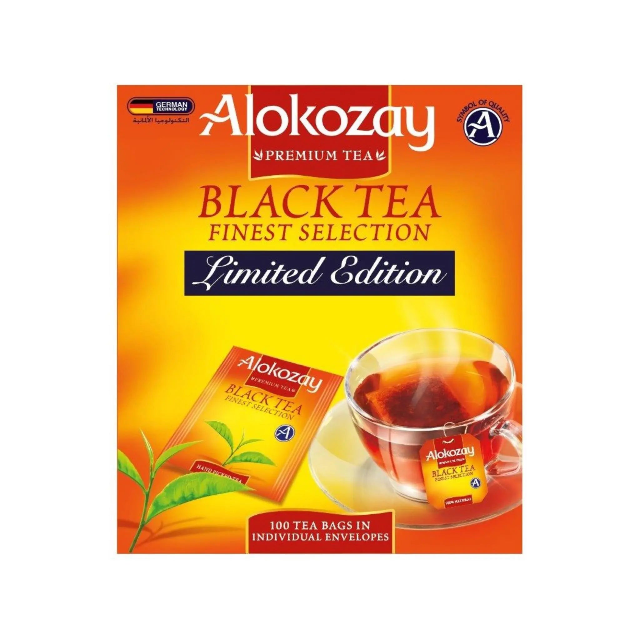 Alokozay Black Tea - 100 Paper Envelope Tea Bags Limited Edition Marino.AE