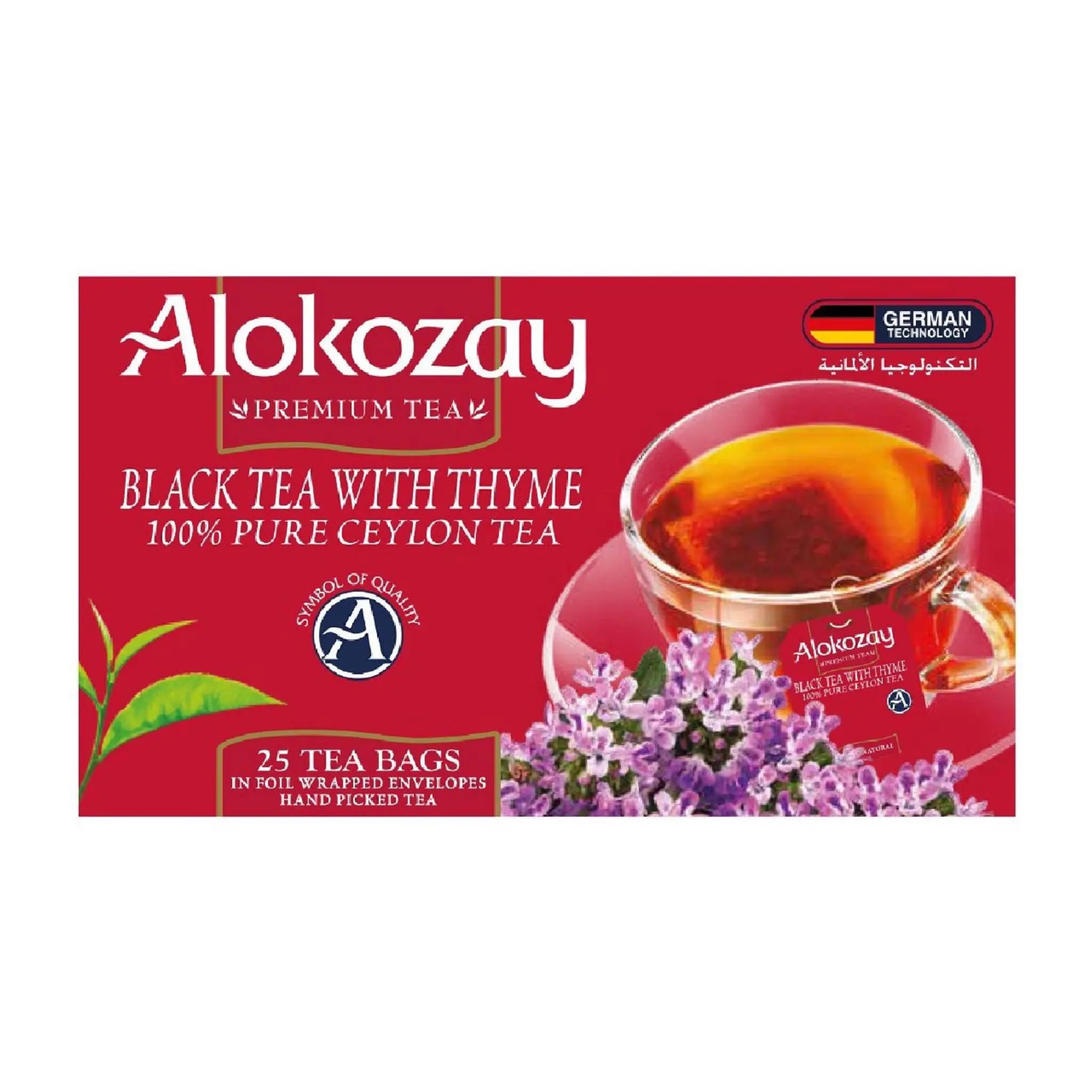 Alokozay Black Tea with Thyme 25 Heat Seal Sachets Marino.AE