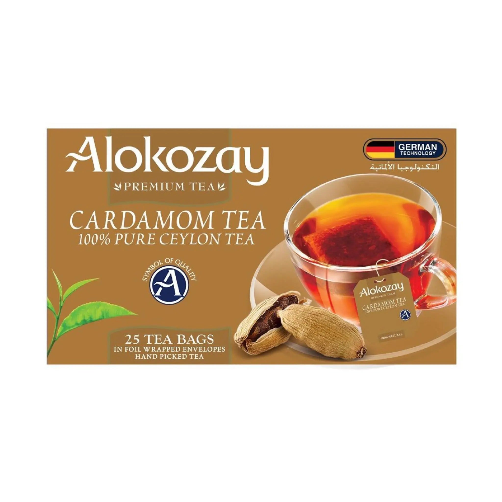 Alokozay Cardamom Tea Bag 25 Heat Seal Sachets Marino.AE
