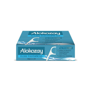 Alokozay Floss Toothpicks - 50pcs x 24 (1 carton) Marino.AE