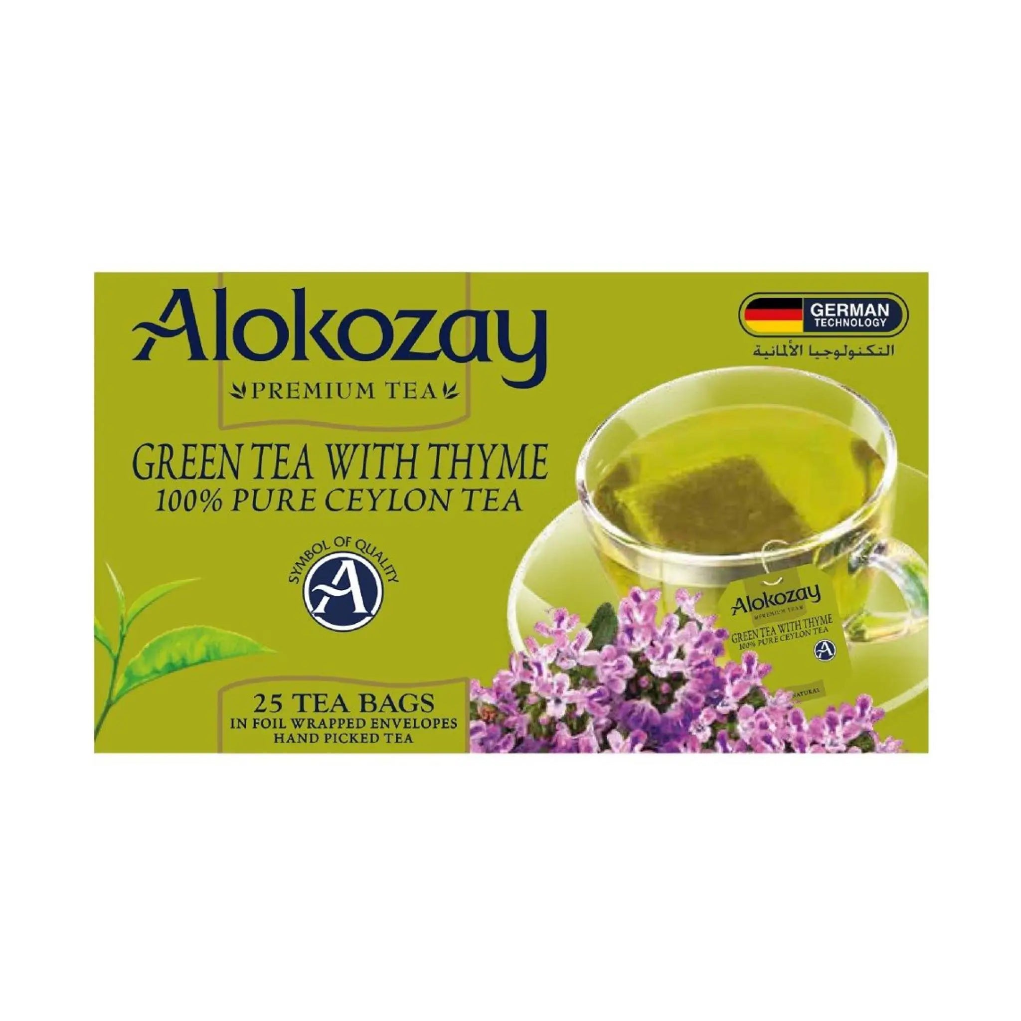 Alokozay Green Tea with Thyme 25 Heat Seal Sachets Marino.AE