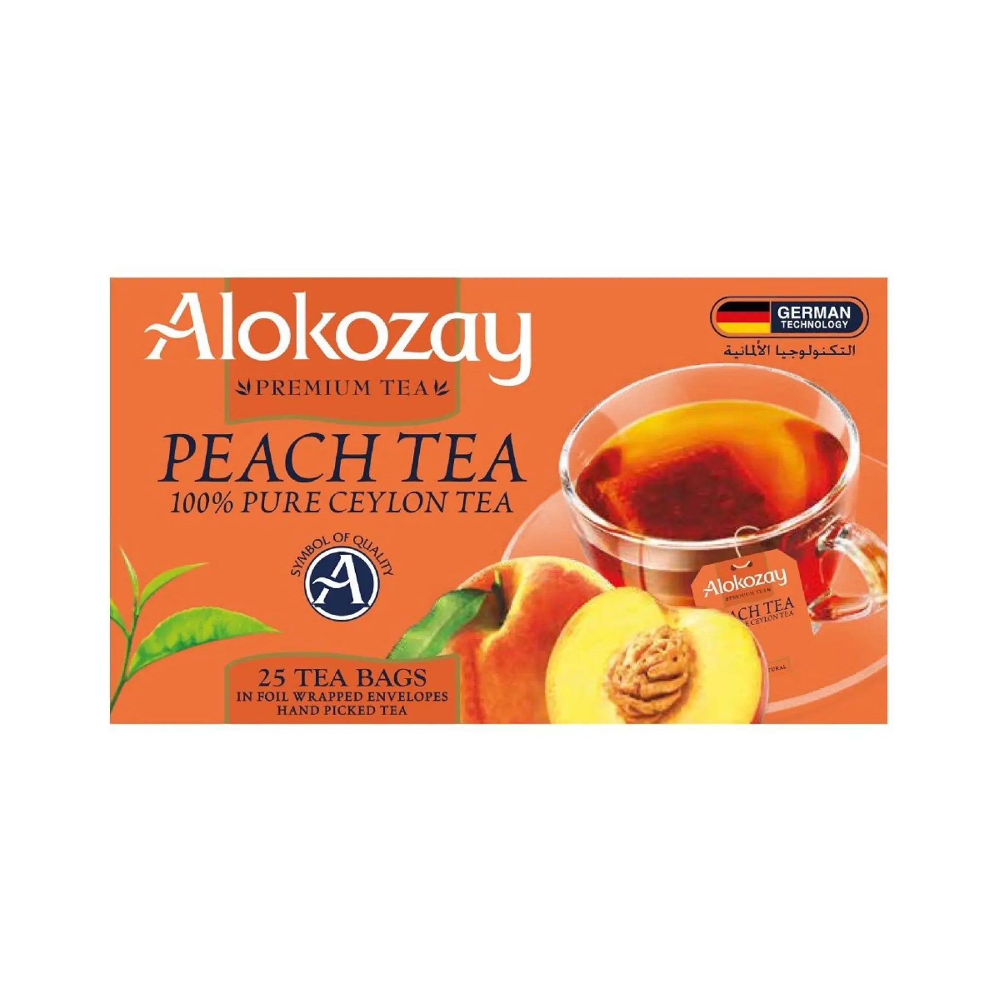 Alokozay Peach Tea Bag 25 Heat Seal Sachets Marino.AE