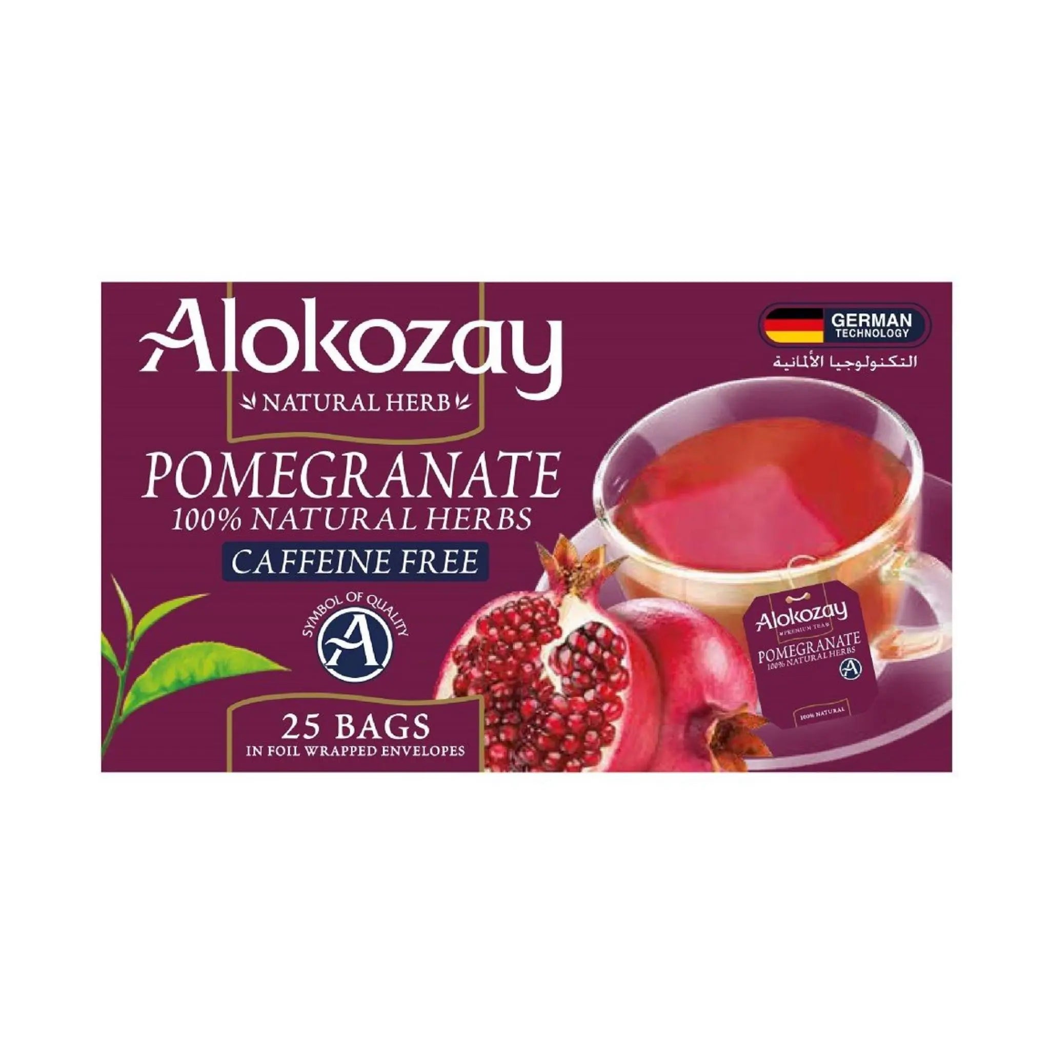 Alokozay Pomegranate Herbal Tea - 25 Heat Seal Sachets Marino.AE