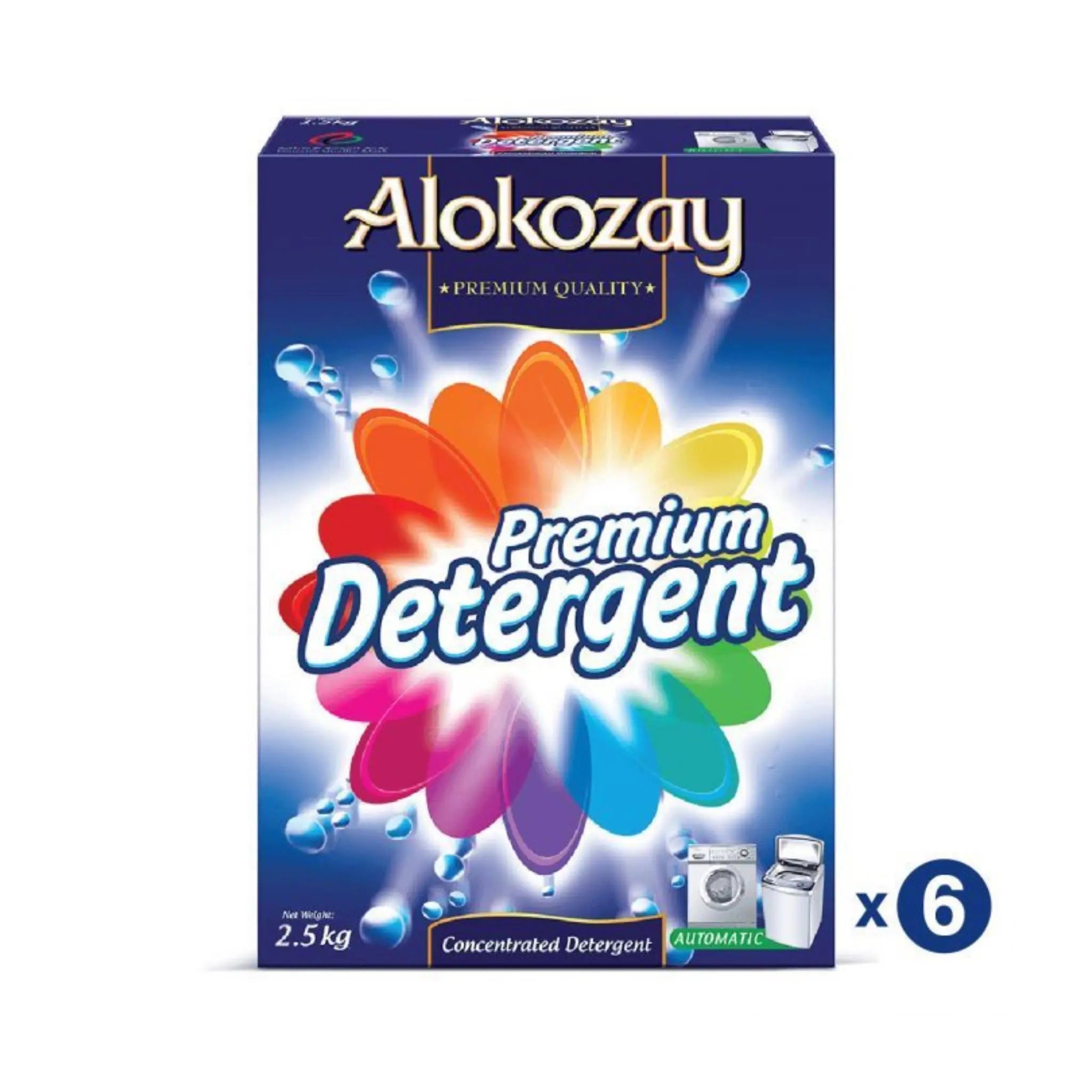 Alokozay Premium Detergent Powder - 2.5 Kg X Pack Of 6 Marino.AE