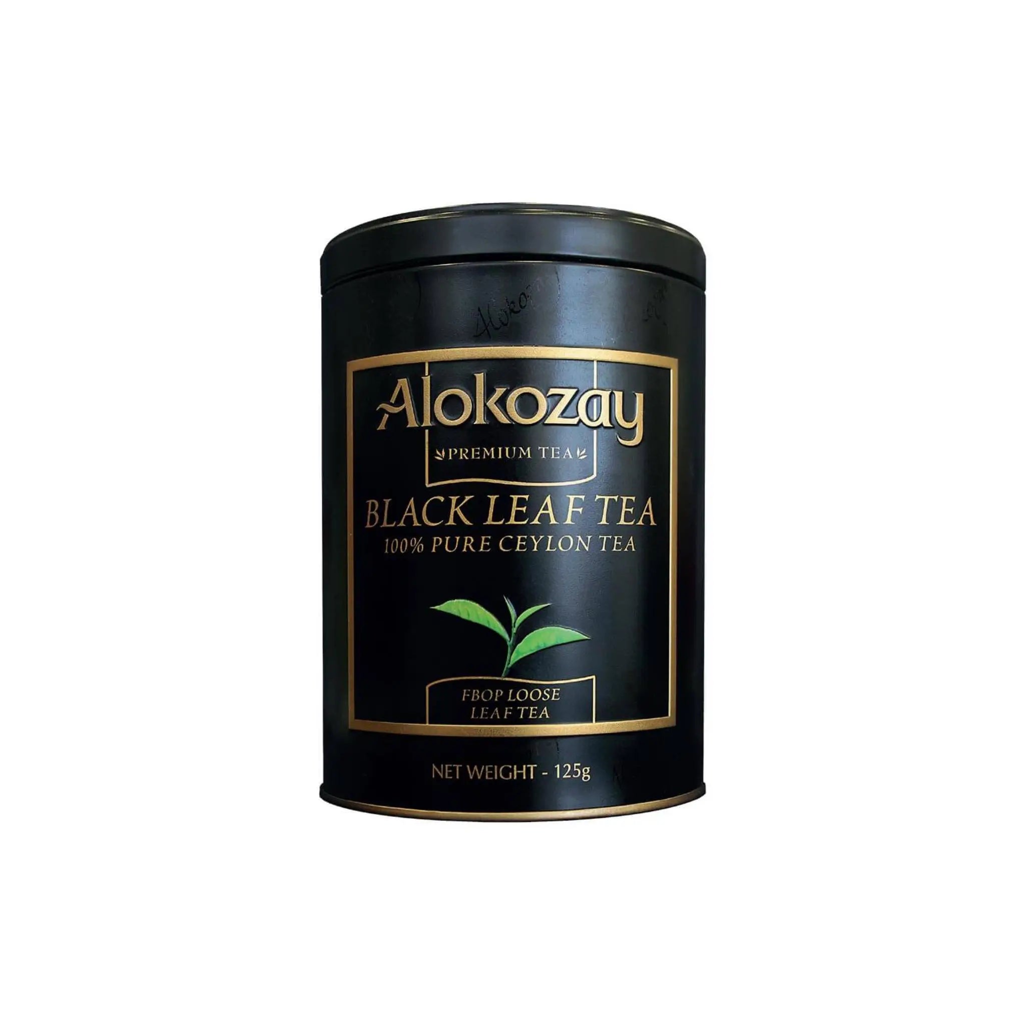 Alokozay Tin Black Leaf Tea – FBOP Loose Tea 125G Marino.AE