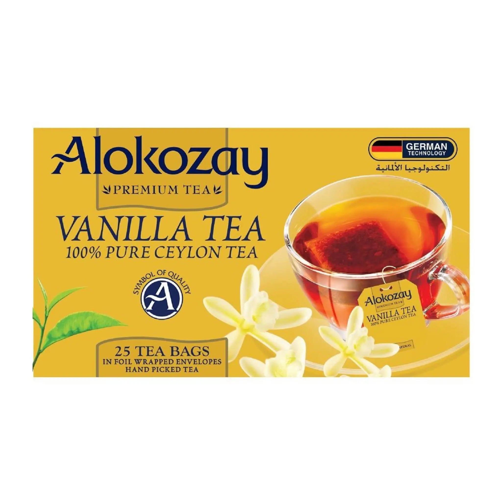 Alokozay Vanilla Tea Bag 25 Heat Seal Sachets Marino.AE