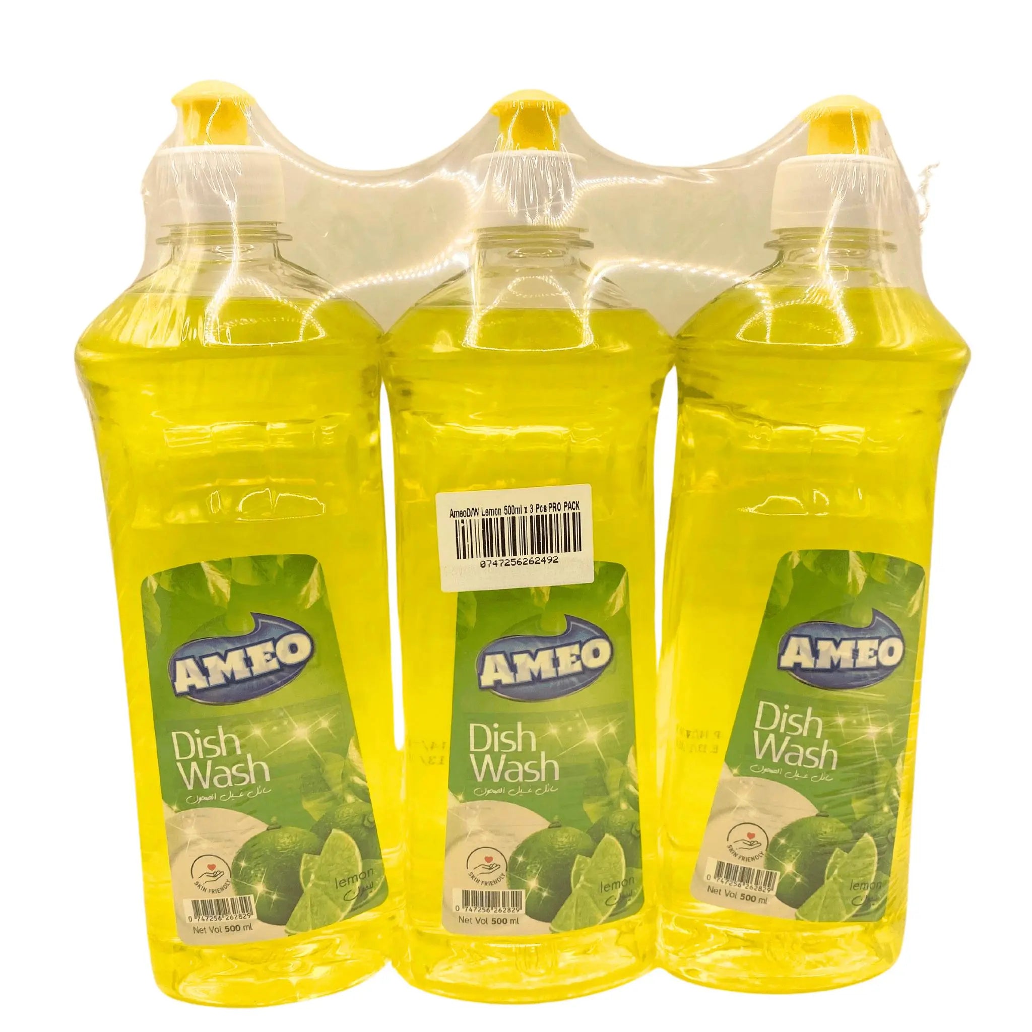 Ameo Dish Wash (Lemon) - 500mlx3x8 (total 24pcs in 1 carton) Marino Wholesale