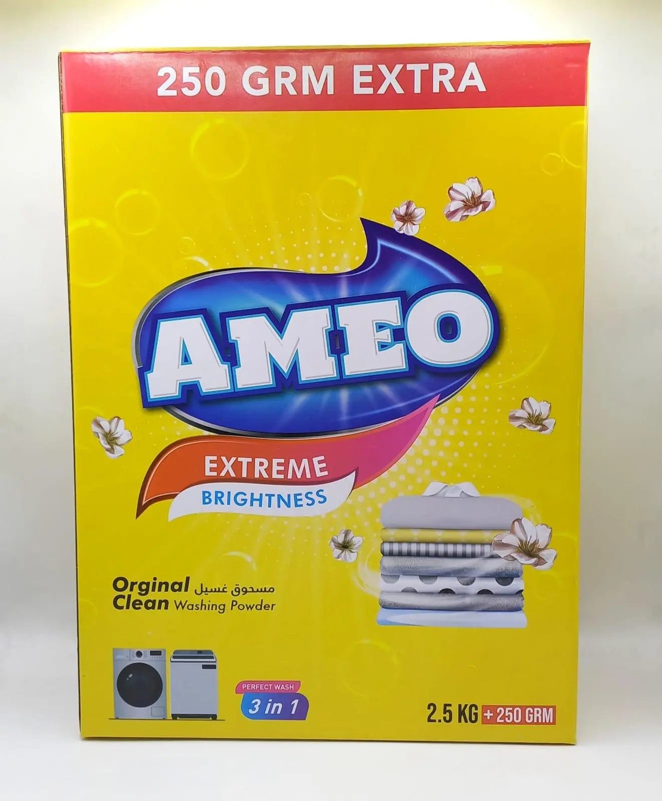 Ameo Powder Detergent (Extreme Brightness) - 2.5kg Marino Wholesale