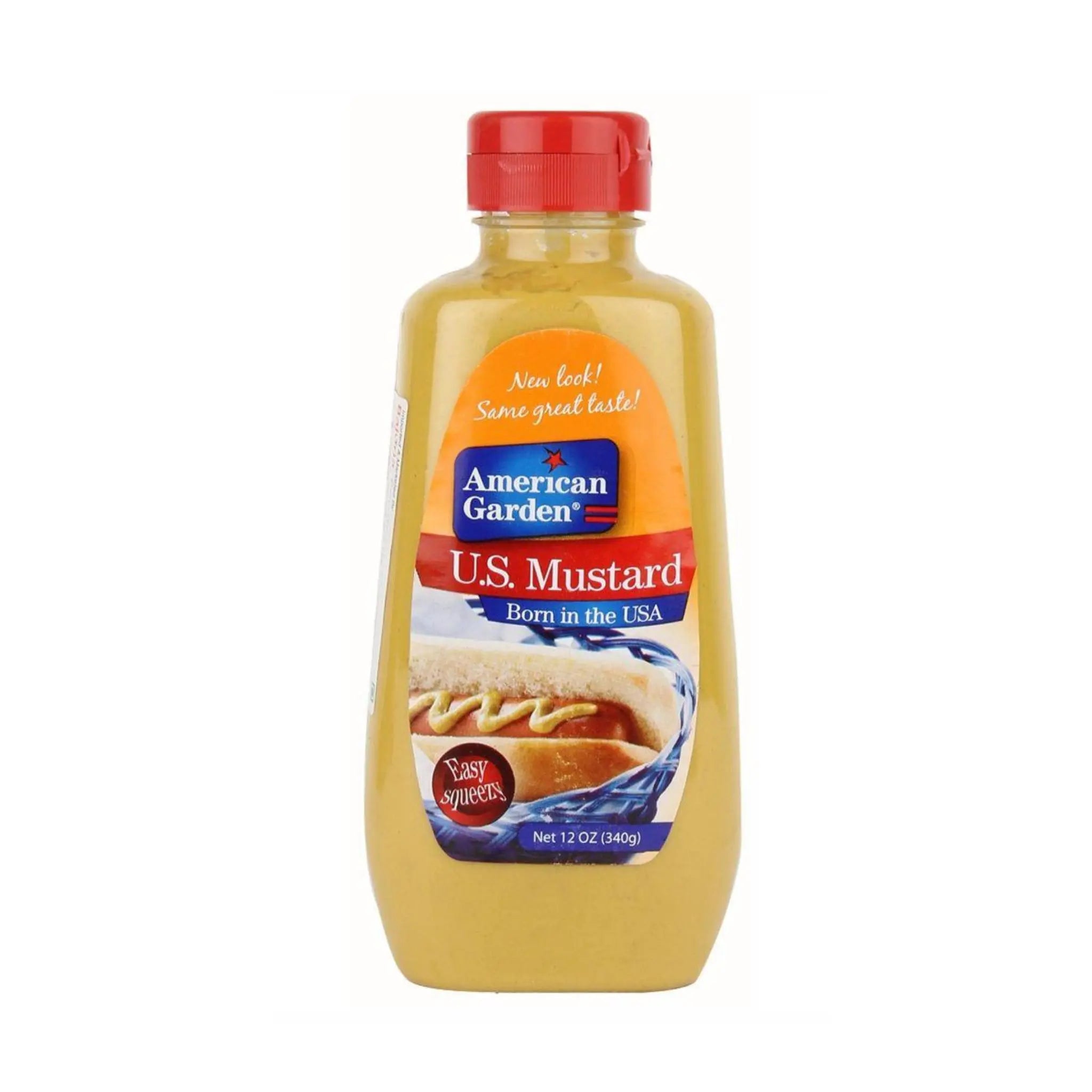 American Garden Squeeze Mustard Clear -Spicy Brown 12x12oz Marino.AE