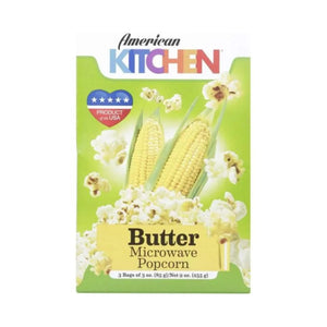 American Kitchen Microwave Popcorn Butter 12X3X3 Oz American Kitchen