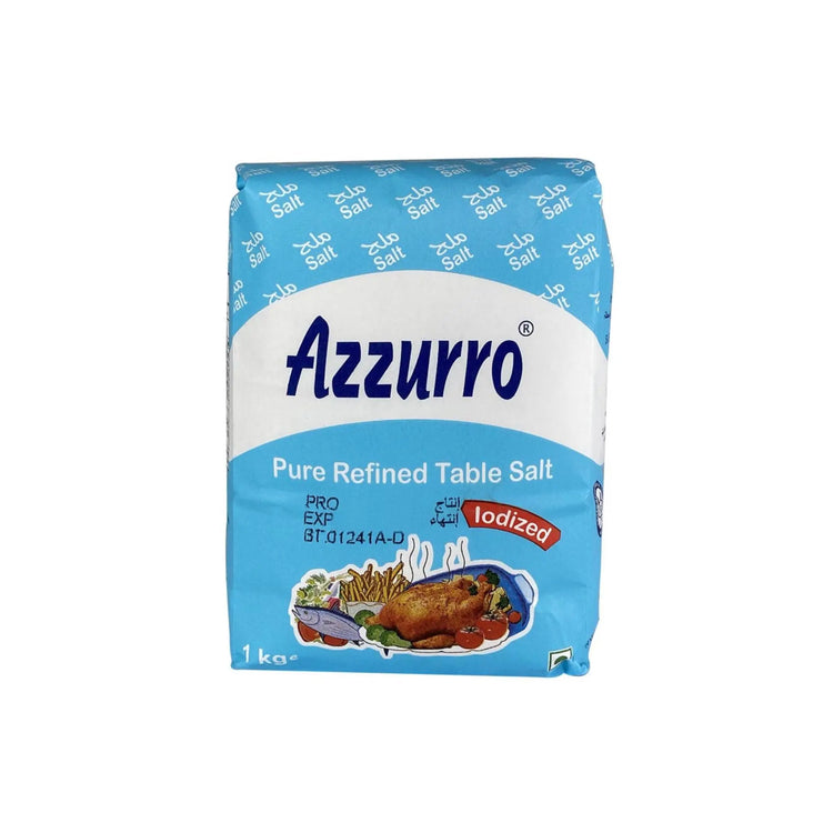 Azzurro Iodized Table Salt - 1kgx12 (1 carton) Marino.AE