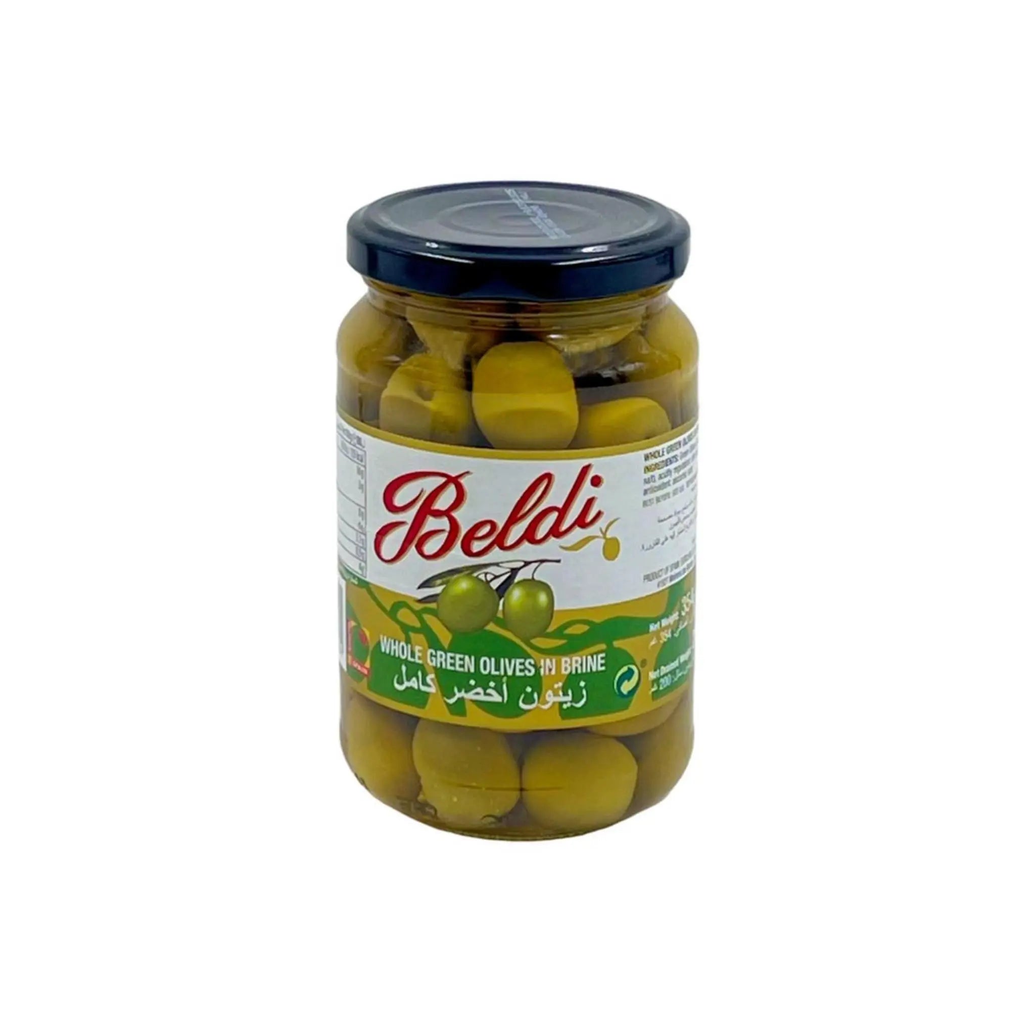 Beldi Green Olives Jar - 200gx12 (1 carton) Marino.AE