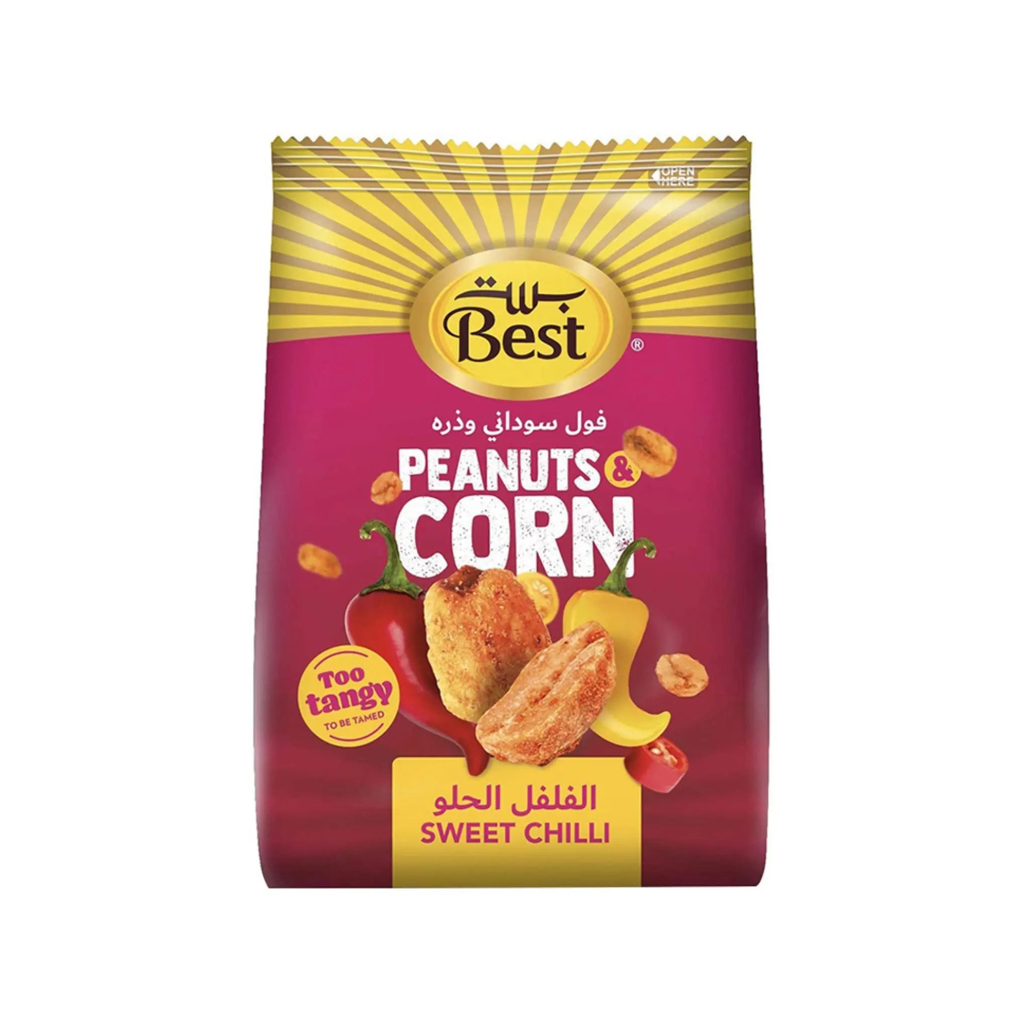 Best Peanuts & Corn Sweet Chilli - 24x150g (1 carton) - Marino.AE