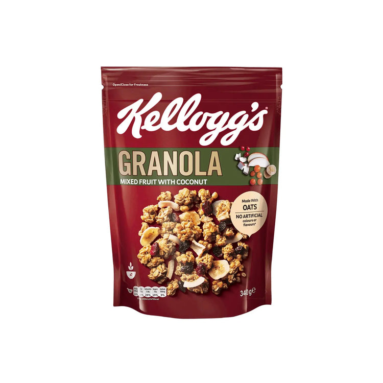 Kellogg's Granola Mixed Fruit w/ Coconut - 340gx6 (1 carton) Marino.AE
