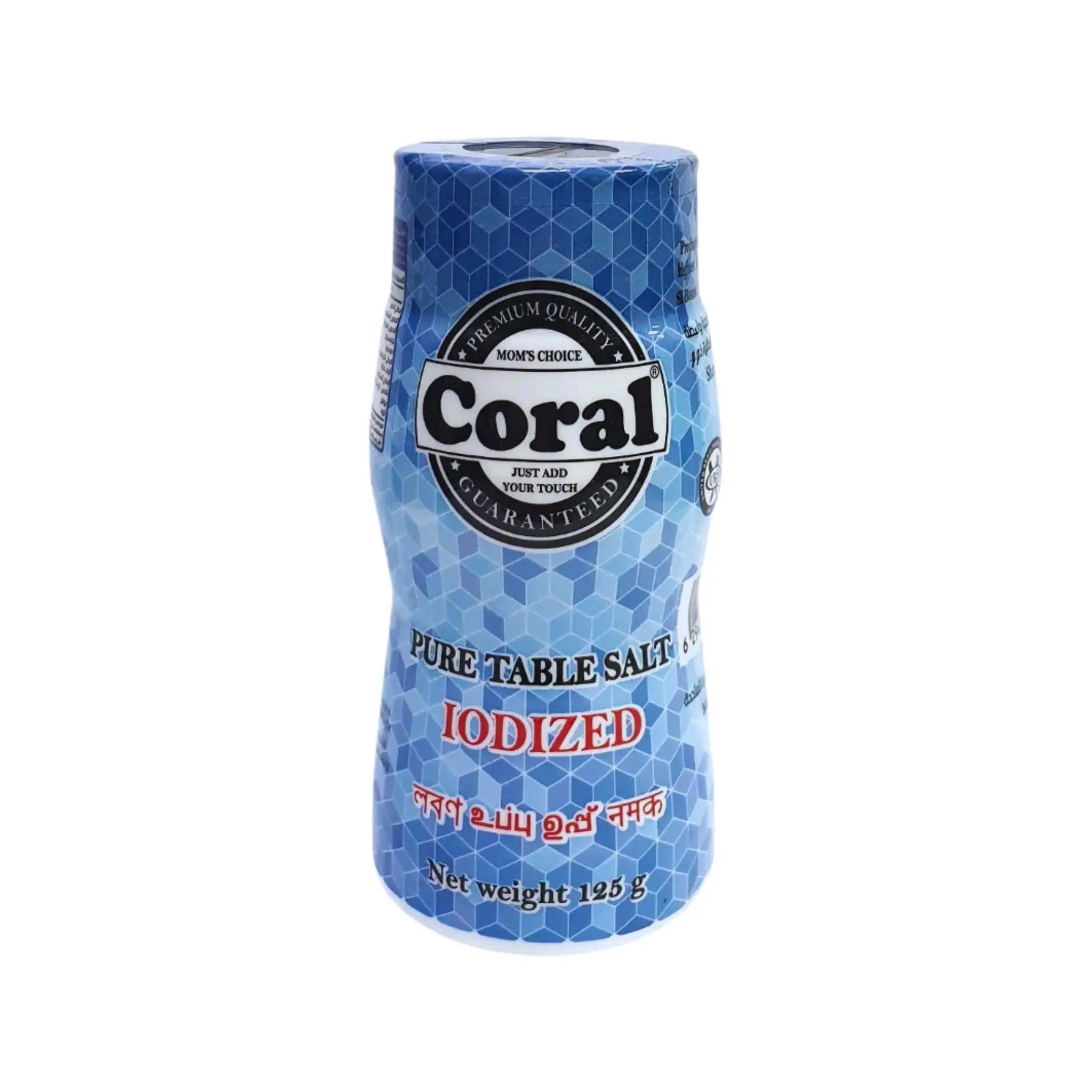 Coral Iodized Table Salt - 125gx12 (1 carton) Marino.AE