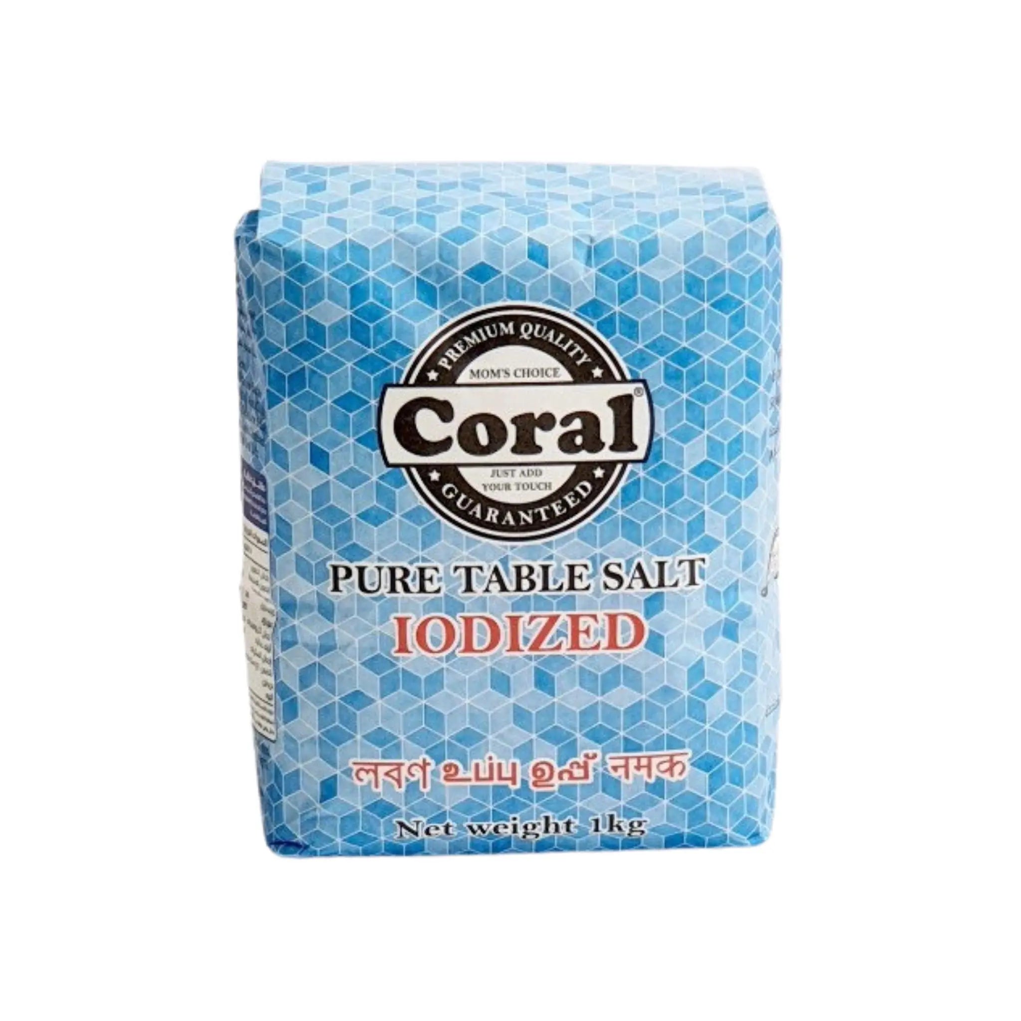 Coral Iodized Table Salt - 1kgx12 (1 carton) Marino.AE