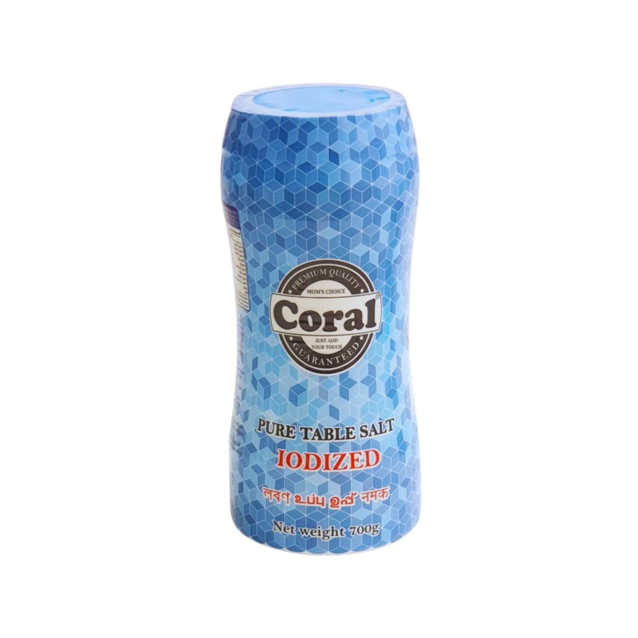 Coral Iodized Table Salt - 700gx12 (1 carton) Marino.AE