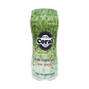 Coral Low Sodium Iodized Salt - 600gx12 (1 carton) Marino.AE