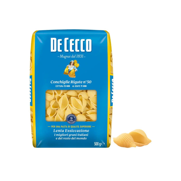 DE CECCO CONCHIGLIE RIGATE # - 24 X 500 GM Marino.AE