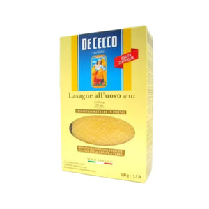 DE CECCO LASAGNE UOVO # 112 - 12 X 500GM Marino.AE