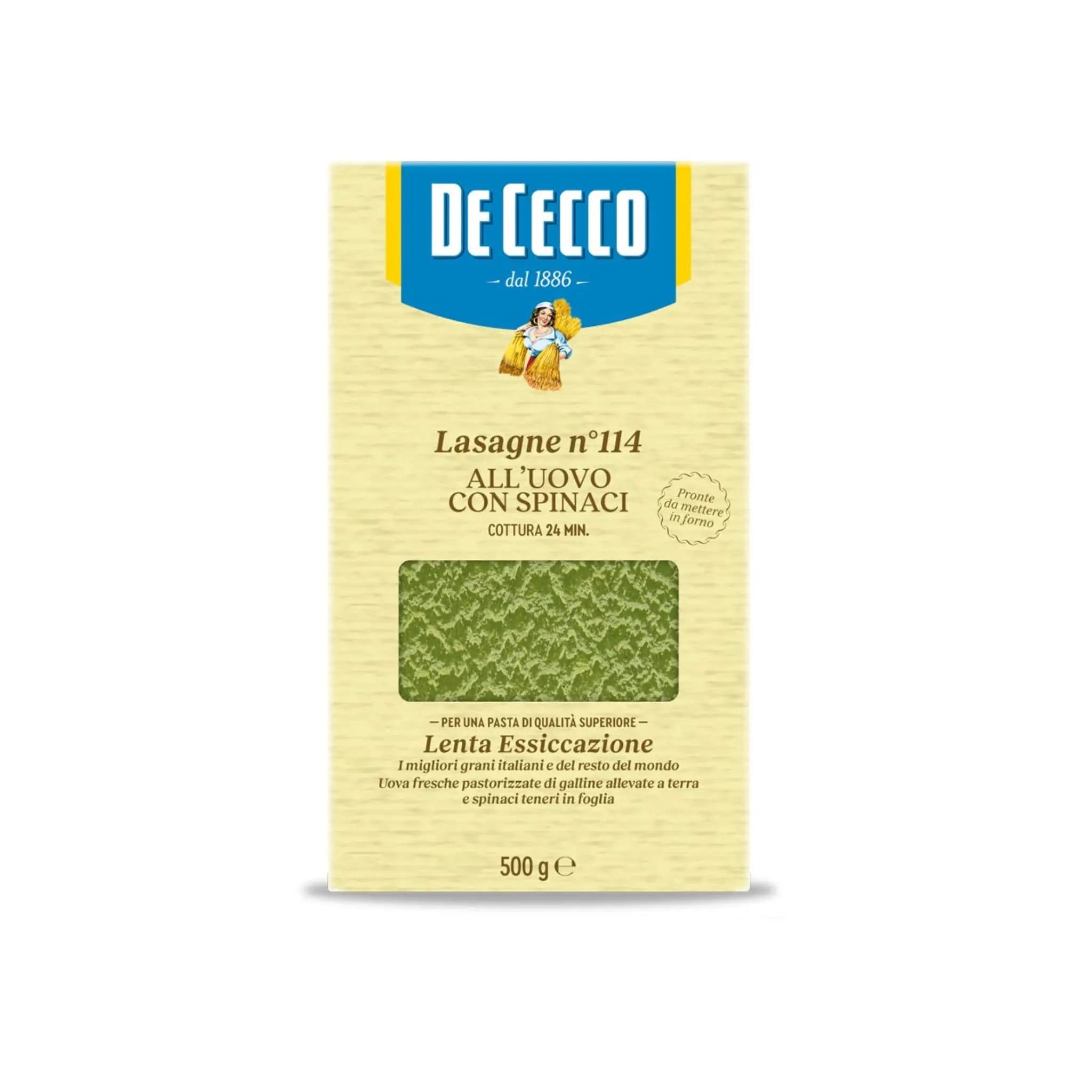 DE CECCO LASAGNE VERDI # 114-12 X 500GM Marino.AE