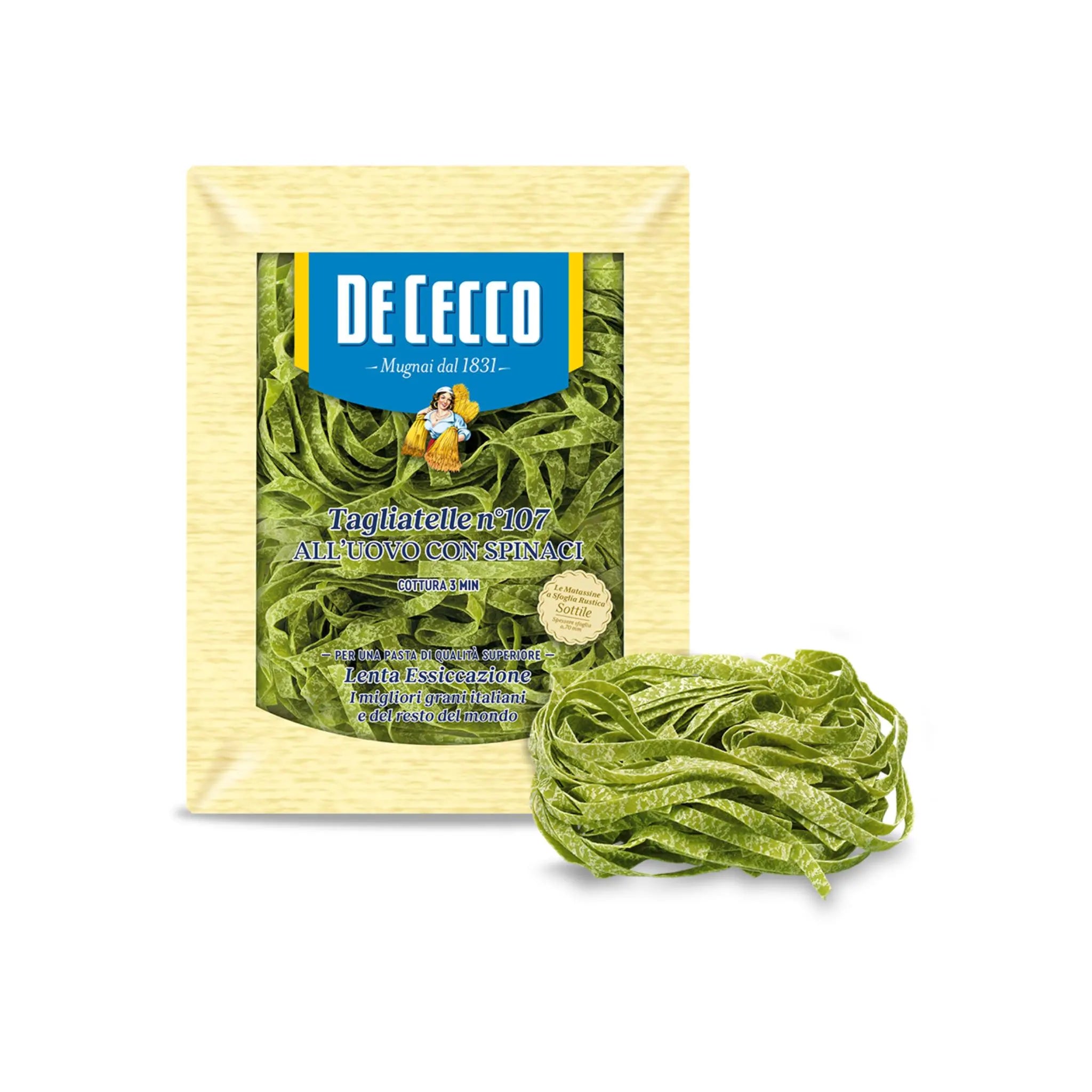 DE CECCO TAGLIATELLE VERDI # 107 -10 X 250 GM Marino.AE