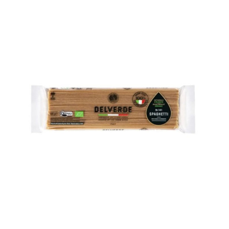 DELVERDE ORGANIC PASTA SPAGHETTI WHOLE WHEAT 24X500GM Marino.AE