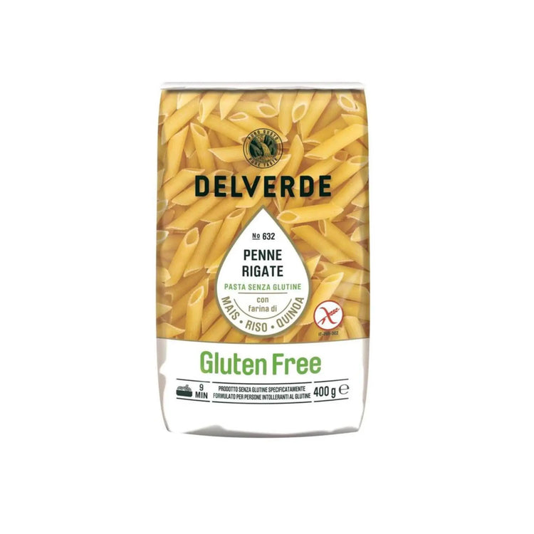 DELVERDE PASTA GLUTEN FREE PENNE RIGATE 9X400G Marino.AE