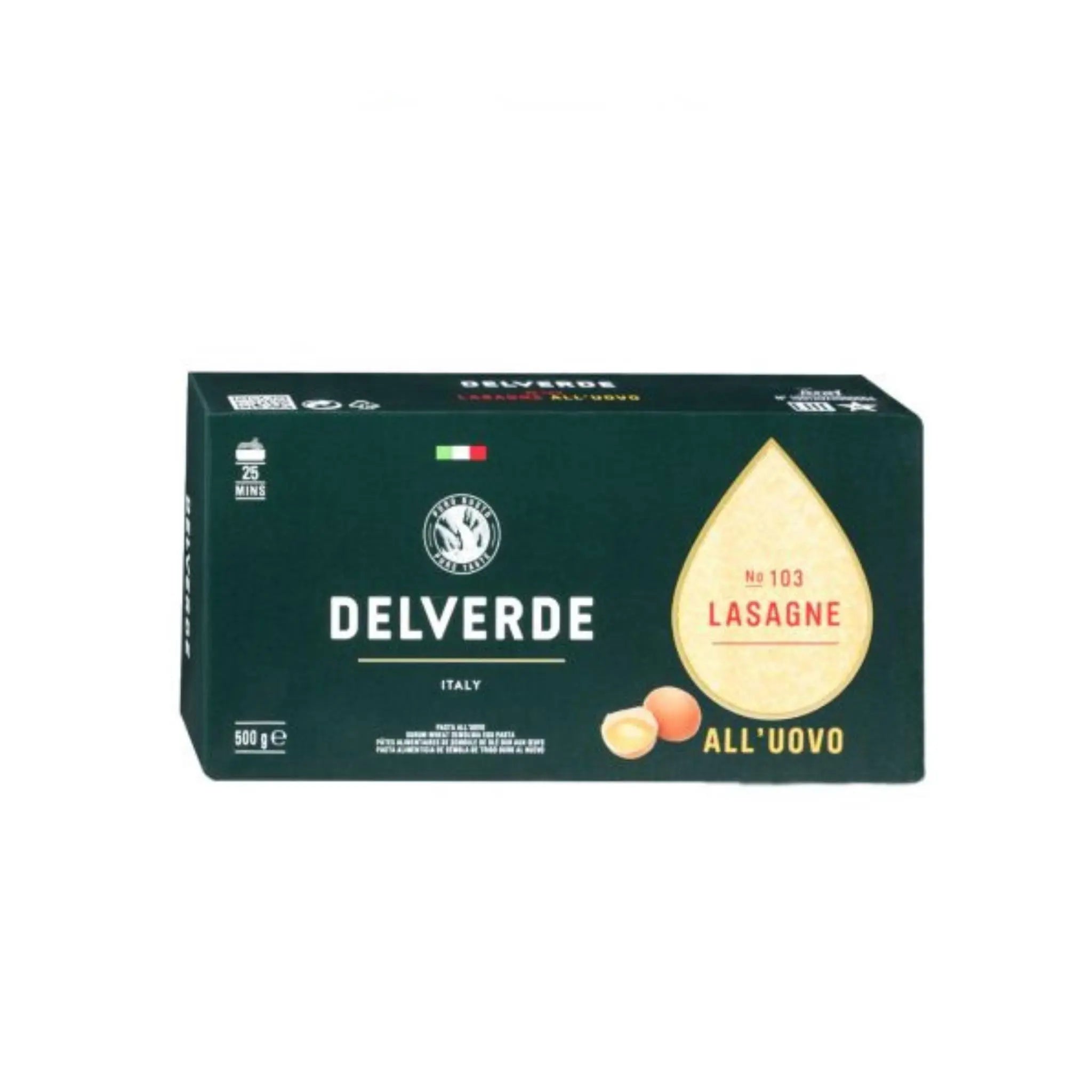 DELVERDE PASTA LASAGNE( EGG) 12X500 GM Marino.AE