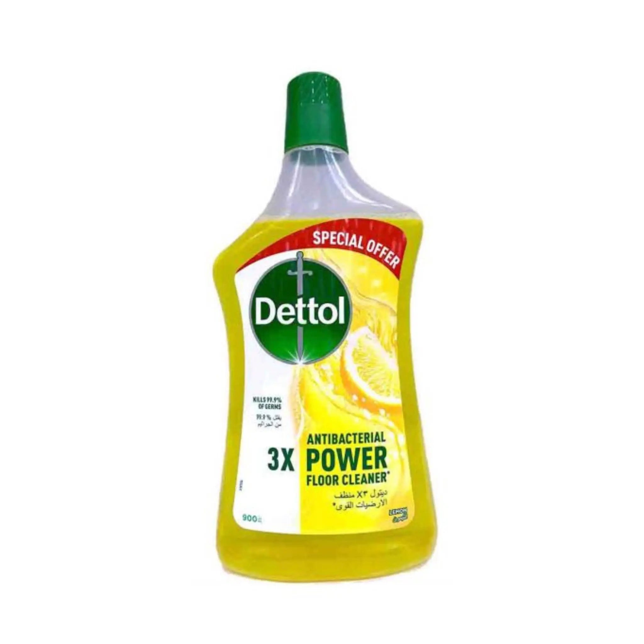 Dettol Anti-Bacterial 3X Power Floor Cleaner Lemon 900ml - 2x6 sets (1 carton) Marino.AE