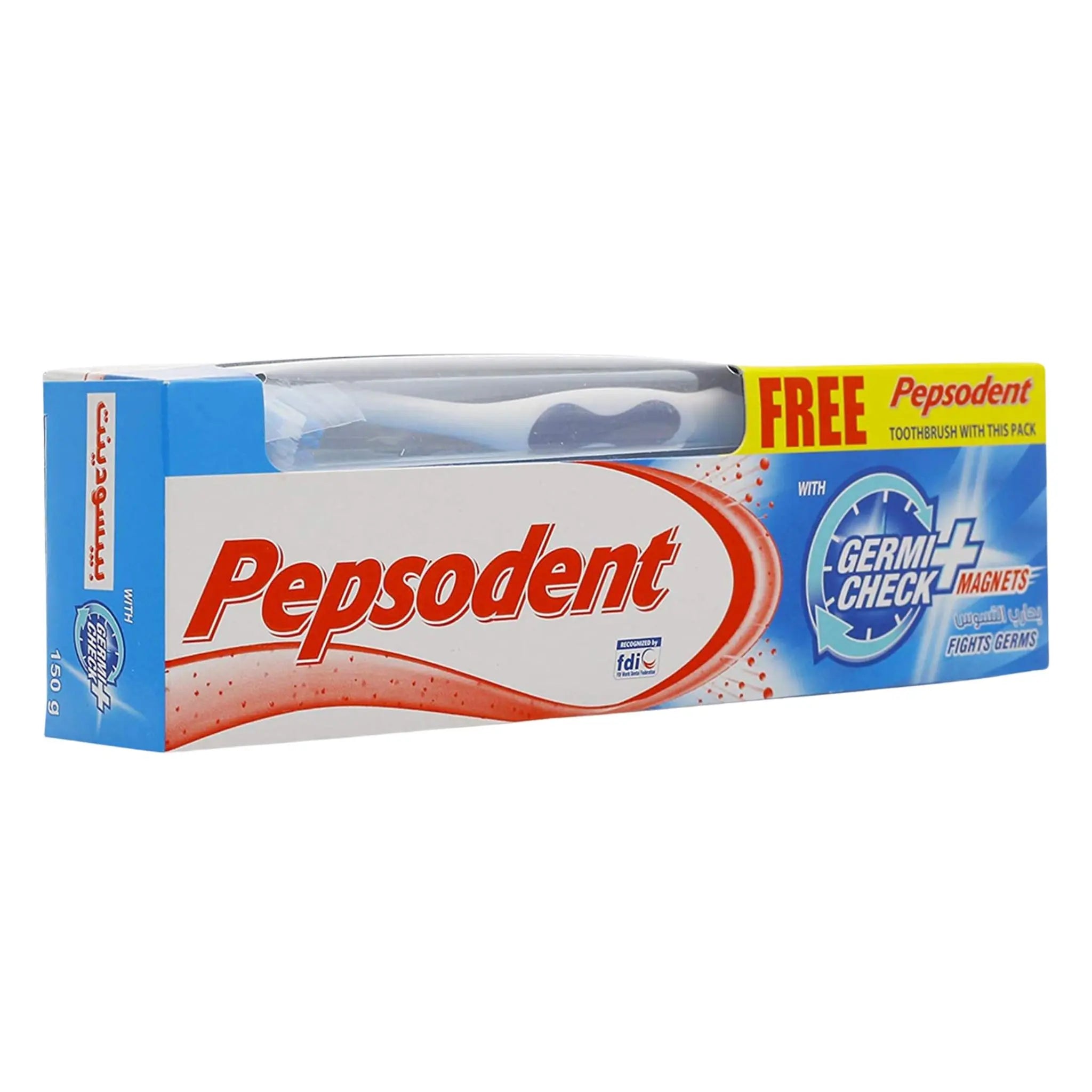 Pepsodent Toothpaste w/ Free Toothbrush 150g - Marino.AE