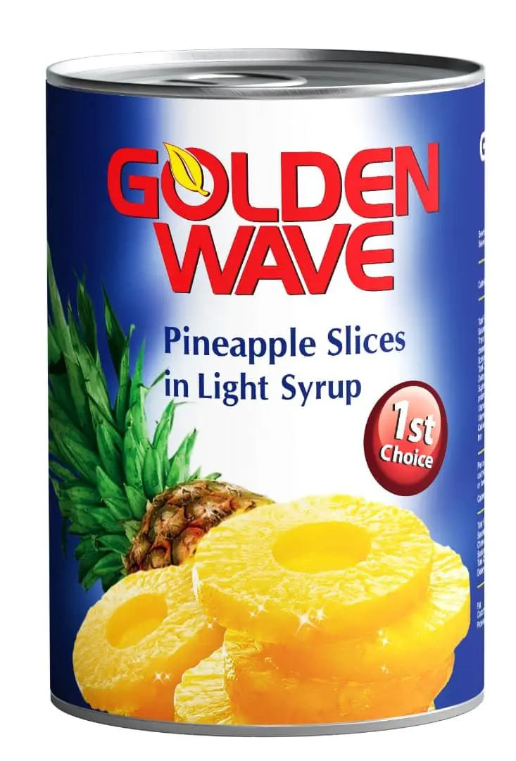 Golden Wave Canned Pineapple Blue- Light Syrup - 3kgx6 (1 Carton) - Marino.AE