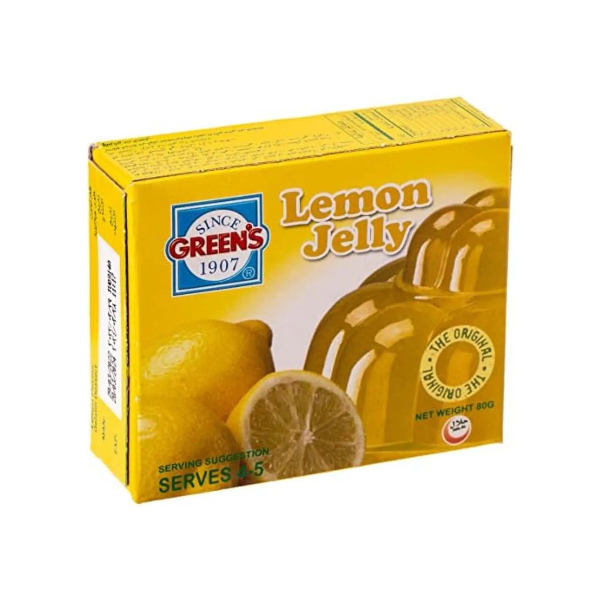 Green's Lemon Jelly - 6X12X80G (1 carton) Marino.AE