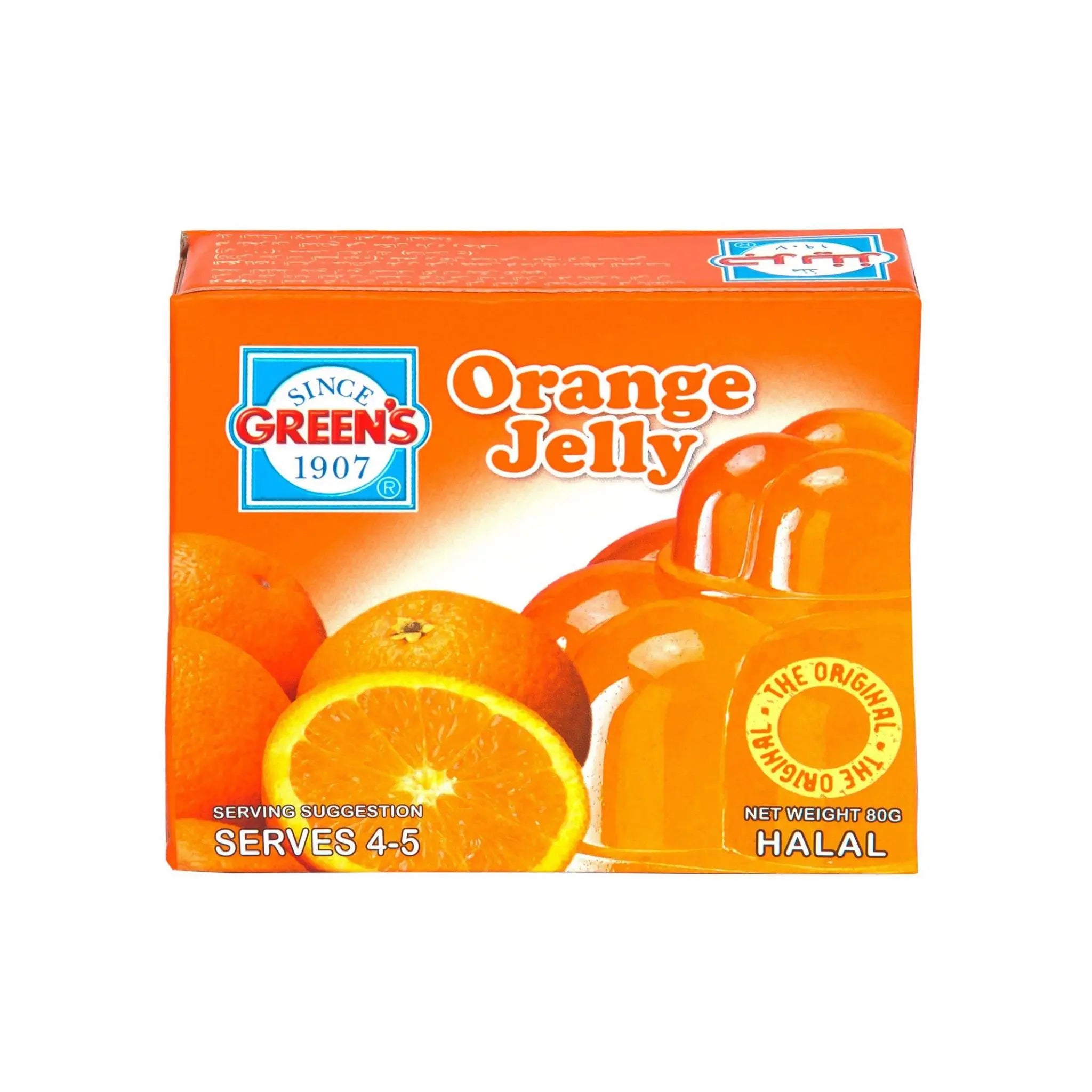 Green's Orange Jelly - 6X12X80G (1 carton) Marino.AE