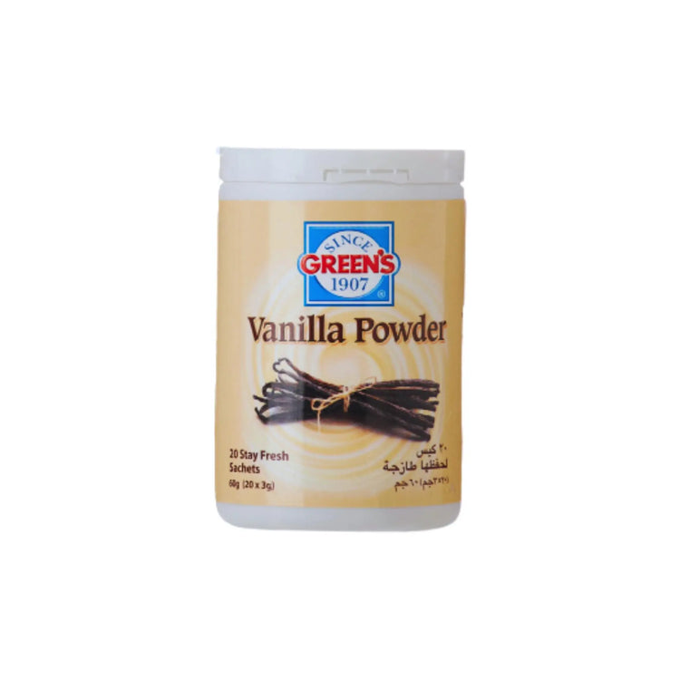 Green's Vanilla Flavoured Powder - 12X6X60G (1 carton) Marino.AE