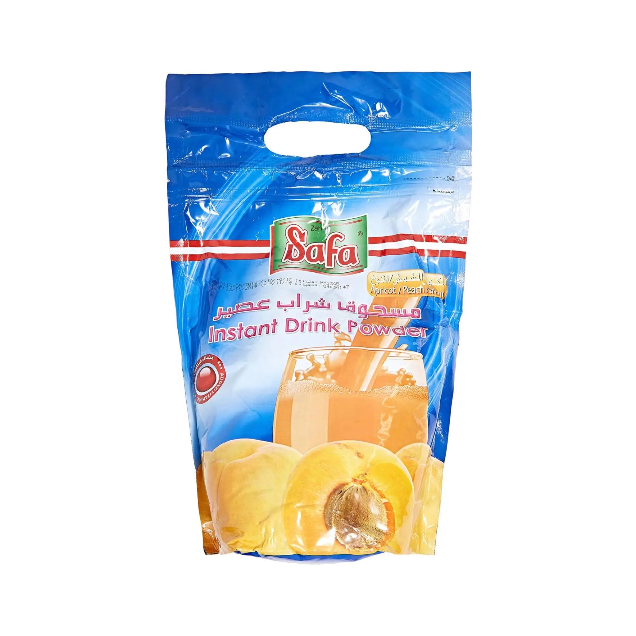 Zahrat Safa Peach Apricot Instant Drink Zip Bag w/ Handle - 4X2KG (1 carton) - Marino.AE